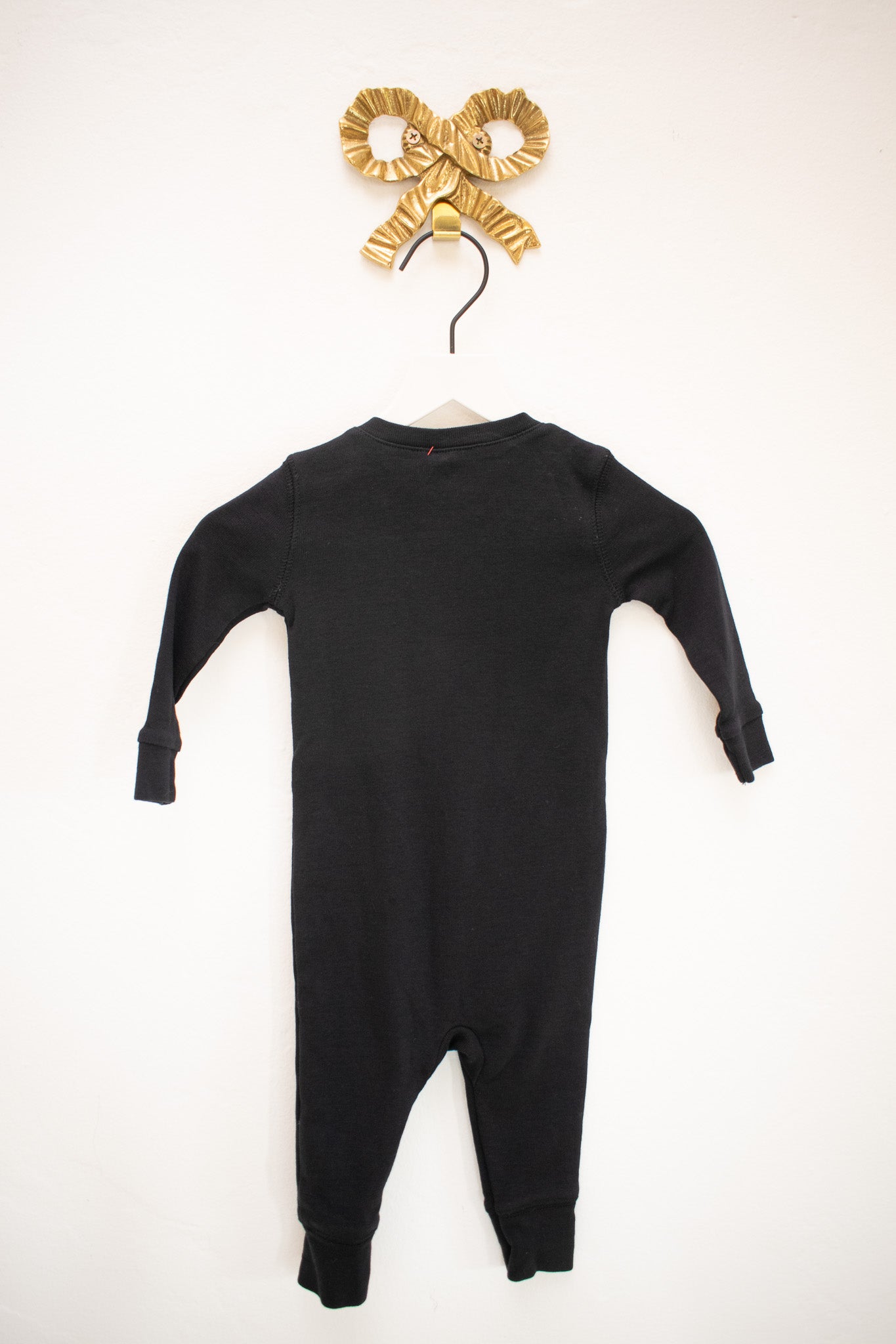 Primary Clothing Black Footie / 3-6 months