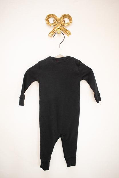 Primary Clothing Black Footie / 3-6 months