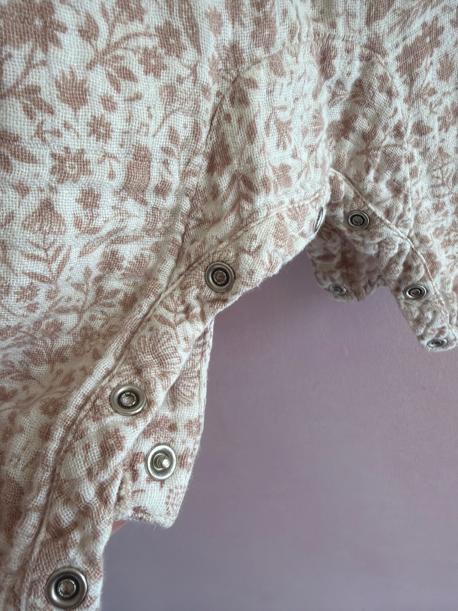 city mouse Pink Tolie Romper / 3-6 months