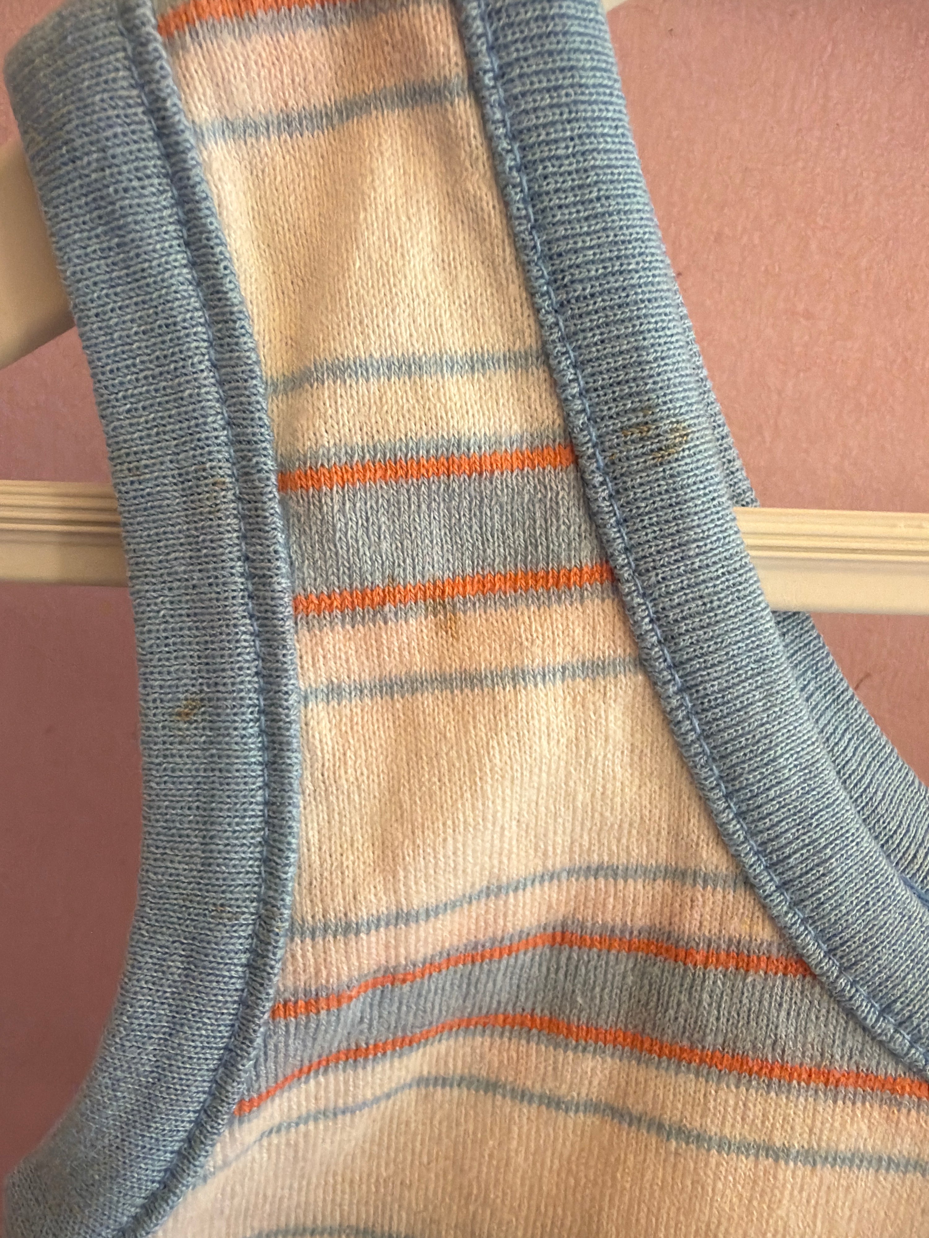 Vintage 70s Stripe S.S Kresge Company Durene Cotton Tank Top / 2T