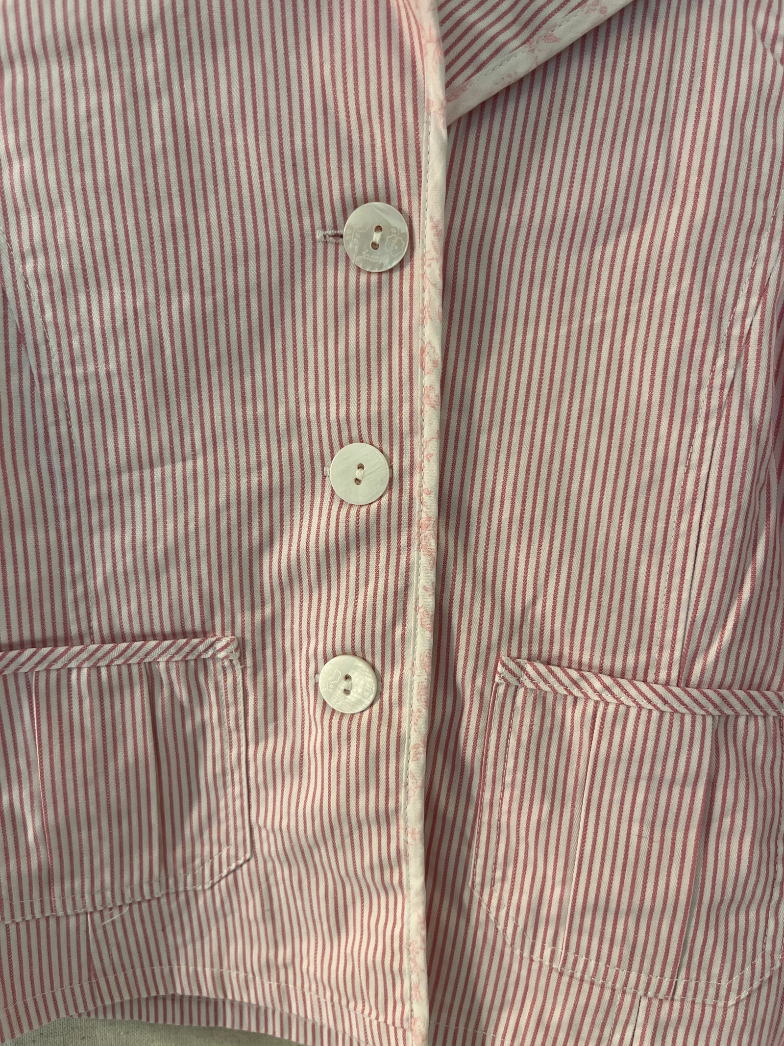 Jacadi Pink and white striped Blazer / 4