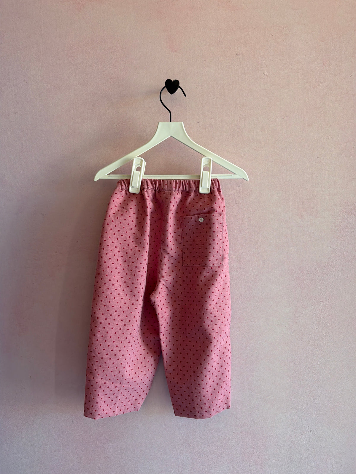 NWOTs Custom Pink Red Dot Bow Tie Collar Set / 4-5 years