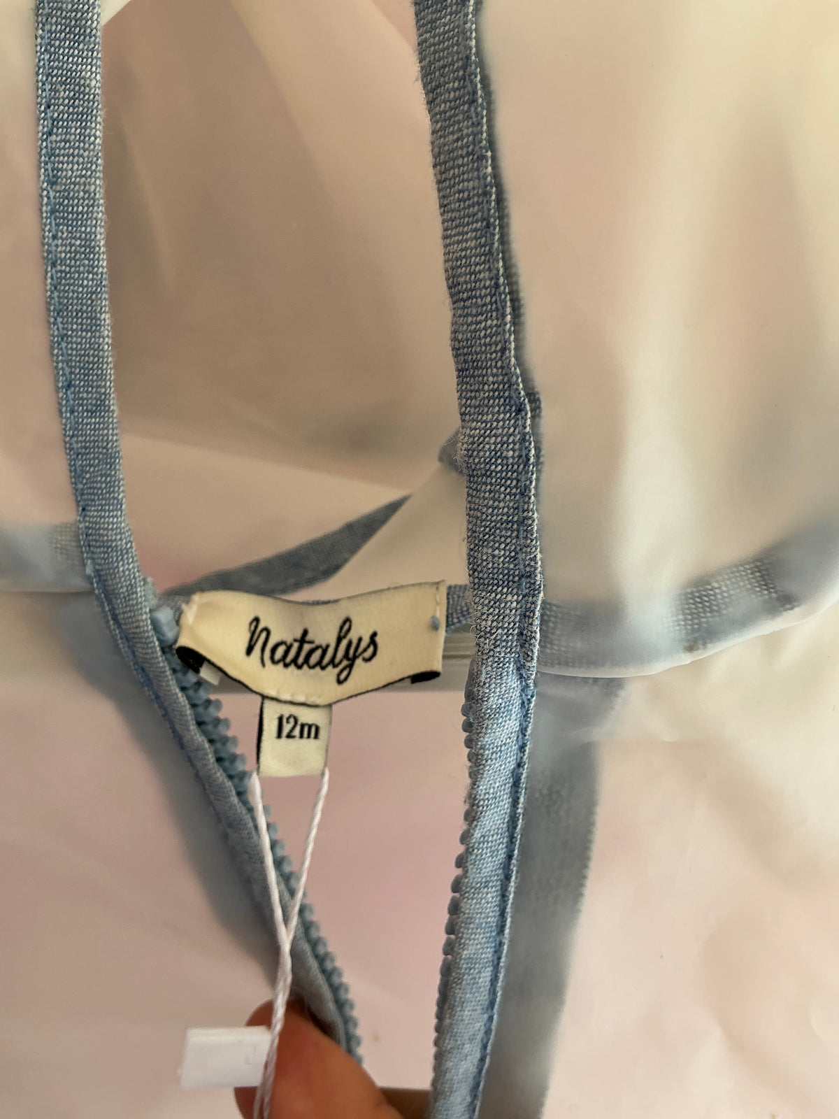 NATALYS Translucent Light Blue rain coat / 12 months