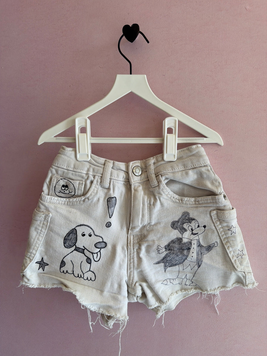 "Senior Cords" Style OFAK Puppy Cutoff Shorts / 8