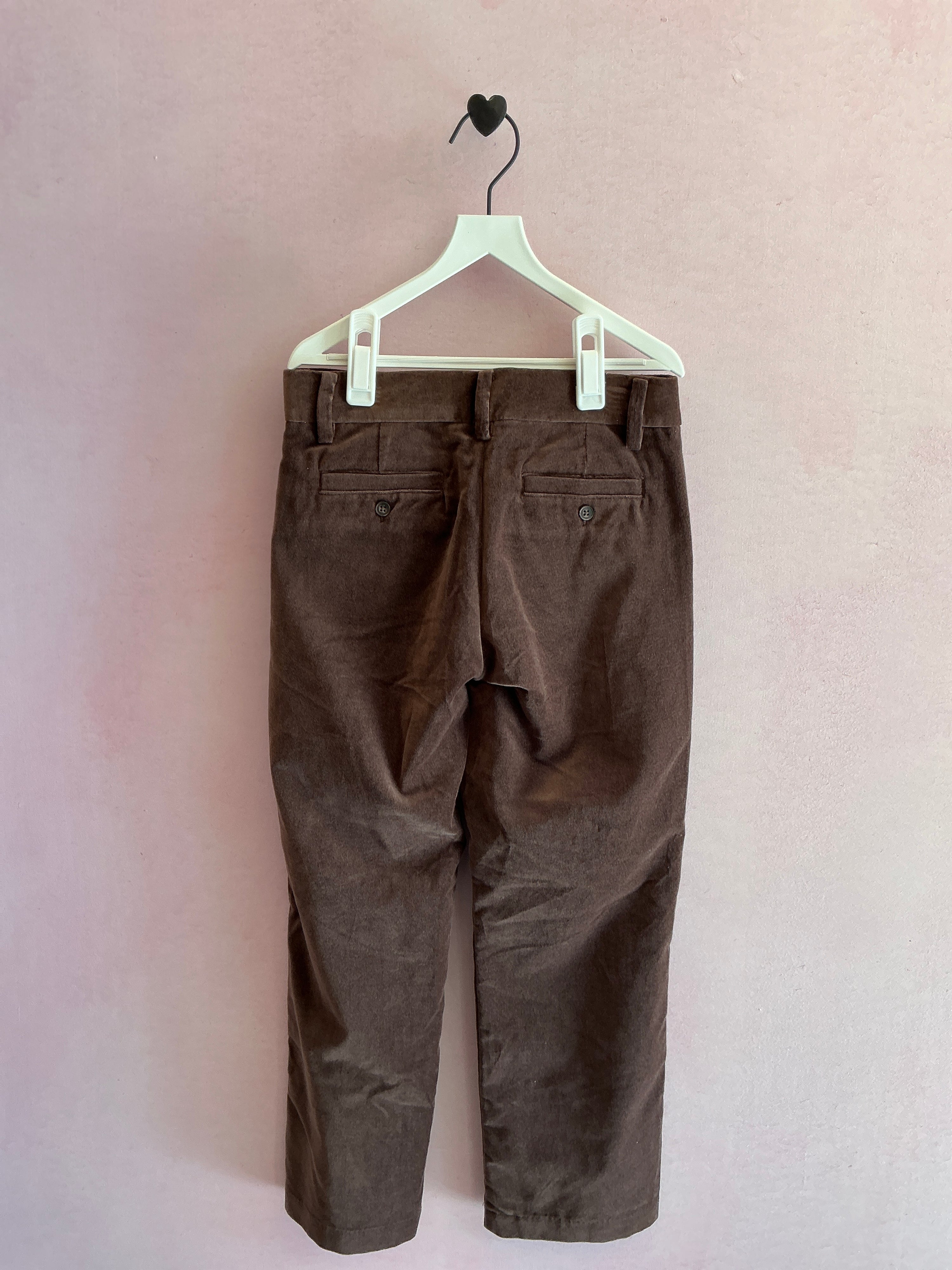 NWTs janie and jack Brown Velvet Pants / 7