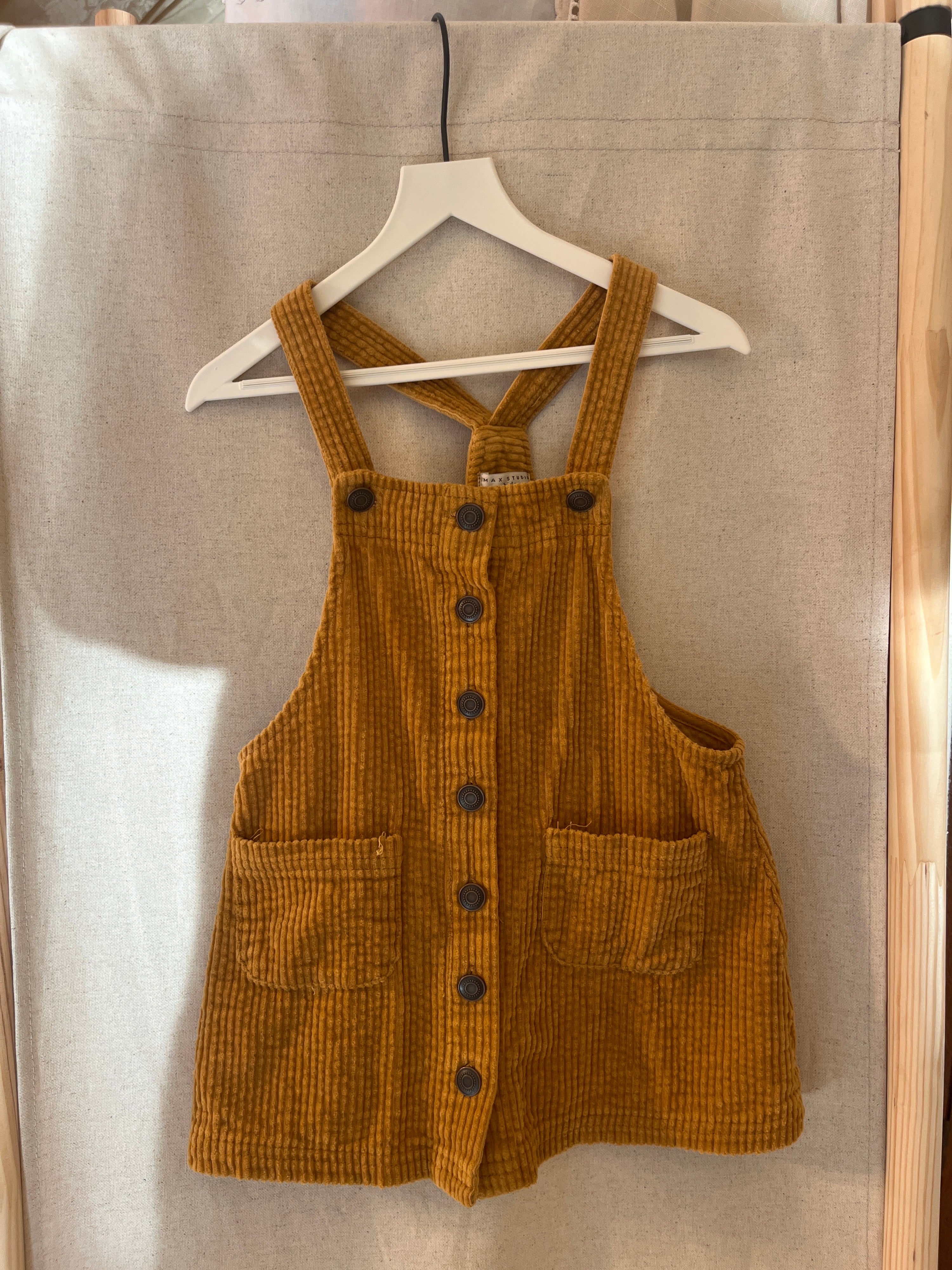 Max Studio Umber Cord Pinafore Dress / 2T