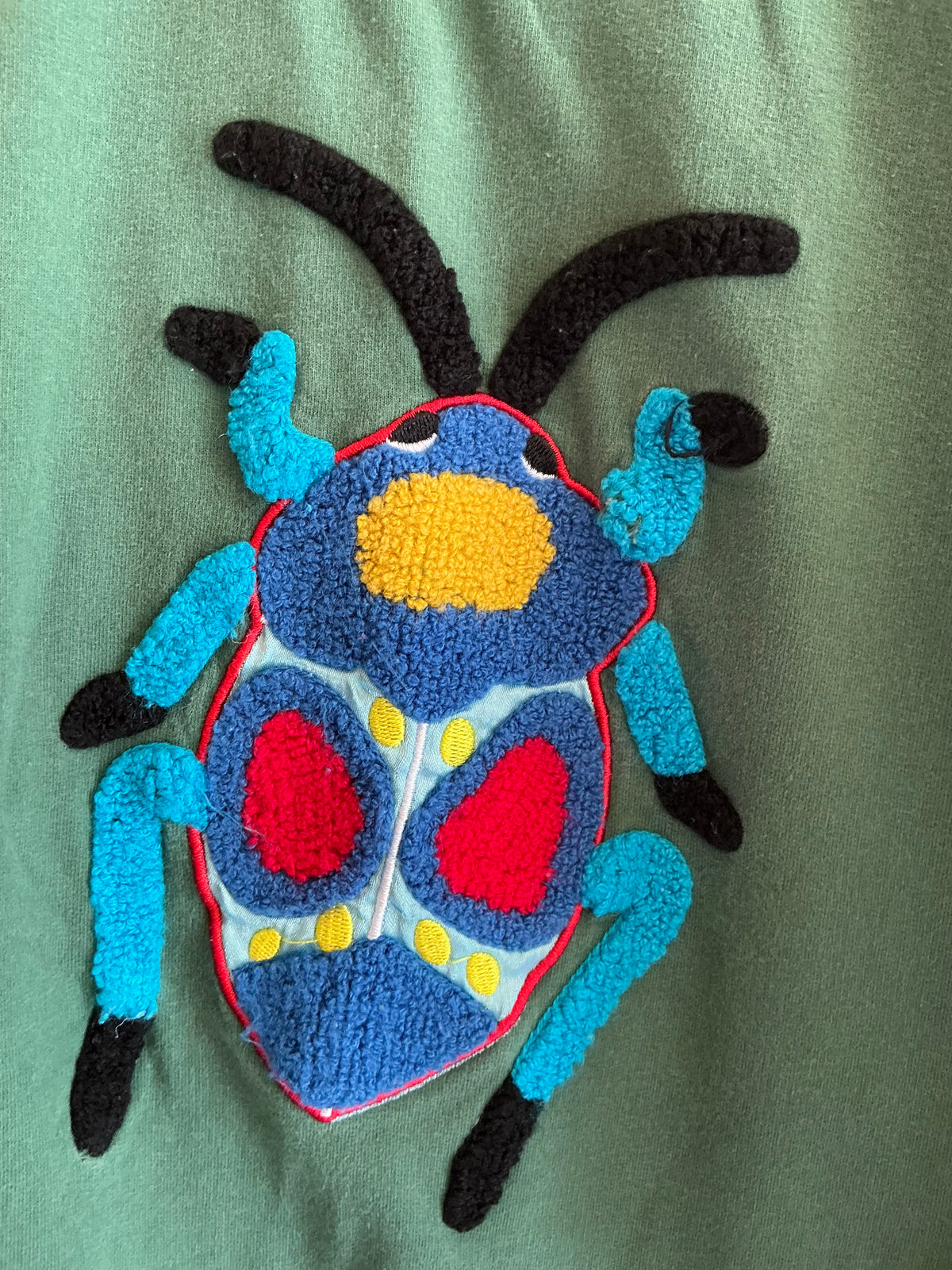 Beetle Applique Cotton Sweatshirt / 4-5