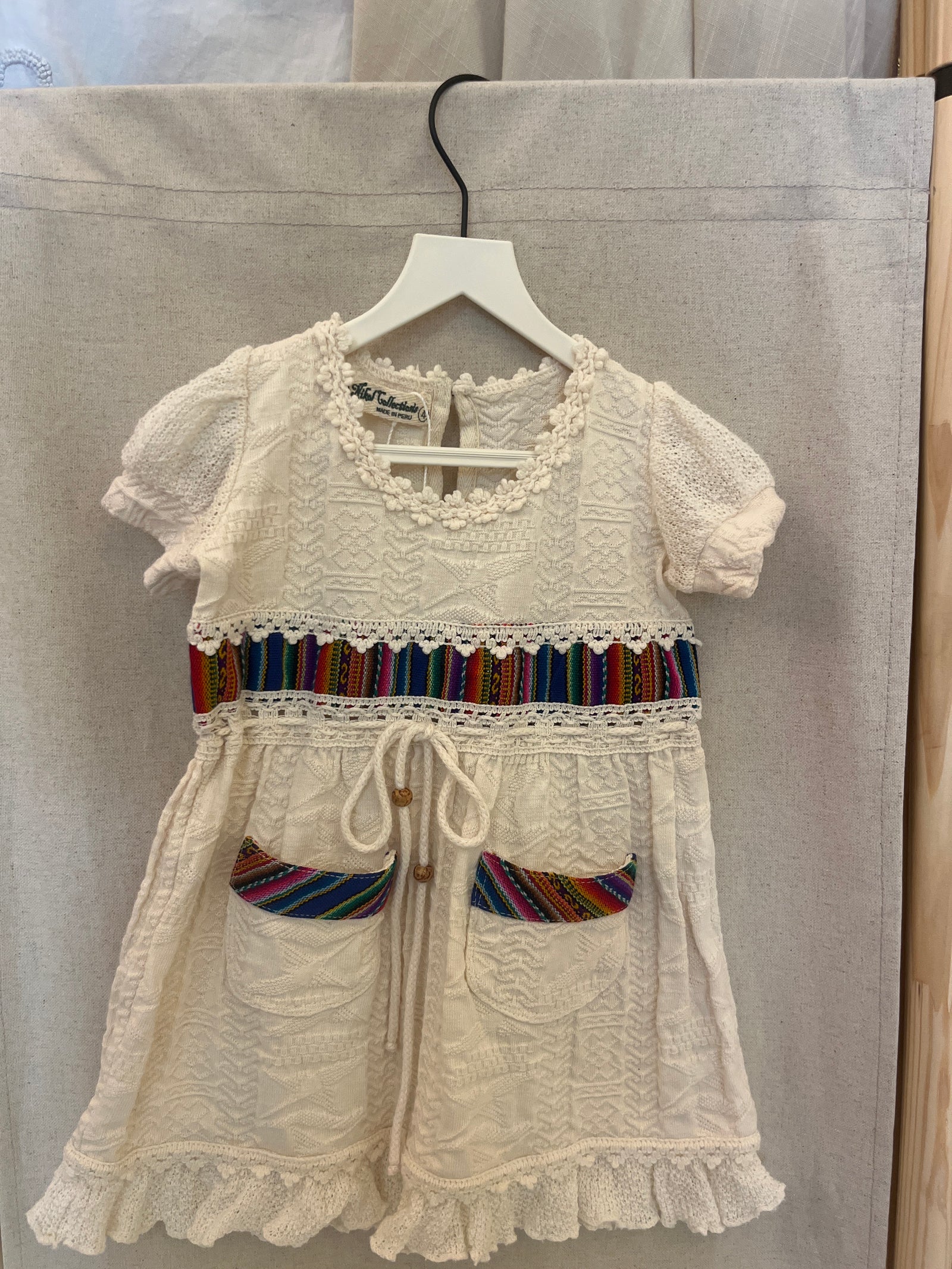 Nikol Collection Peru Cream Knit Dress / 3-4 Years