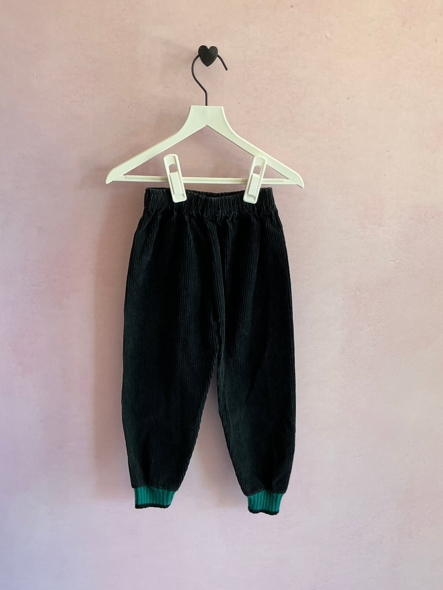 vintage cord Black Pants / 3