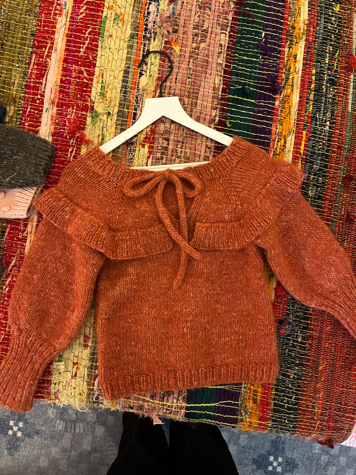 Handmade Alpaca Merino Ruffle Sweater / 2