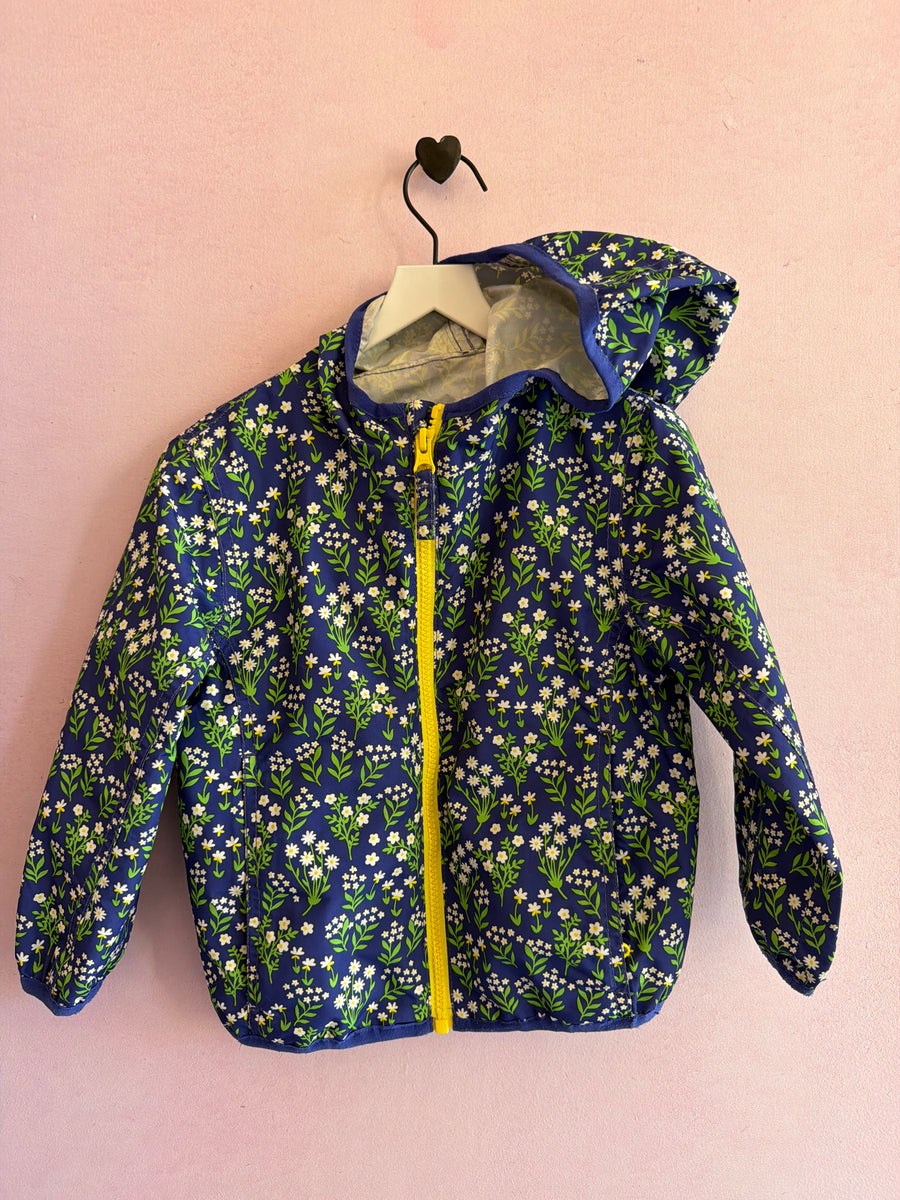 Mini Boden Daisy Flower Raincoat / 2-3
