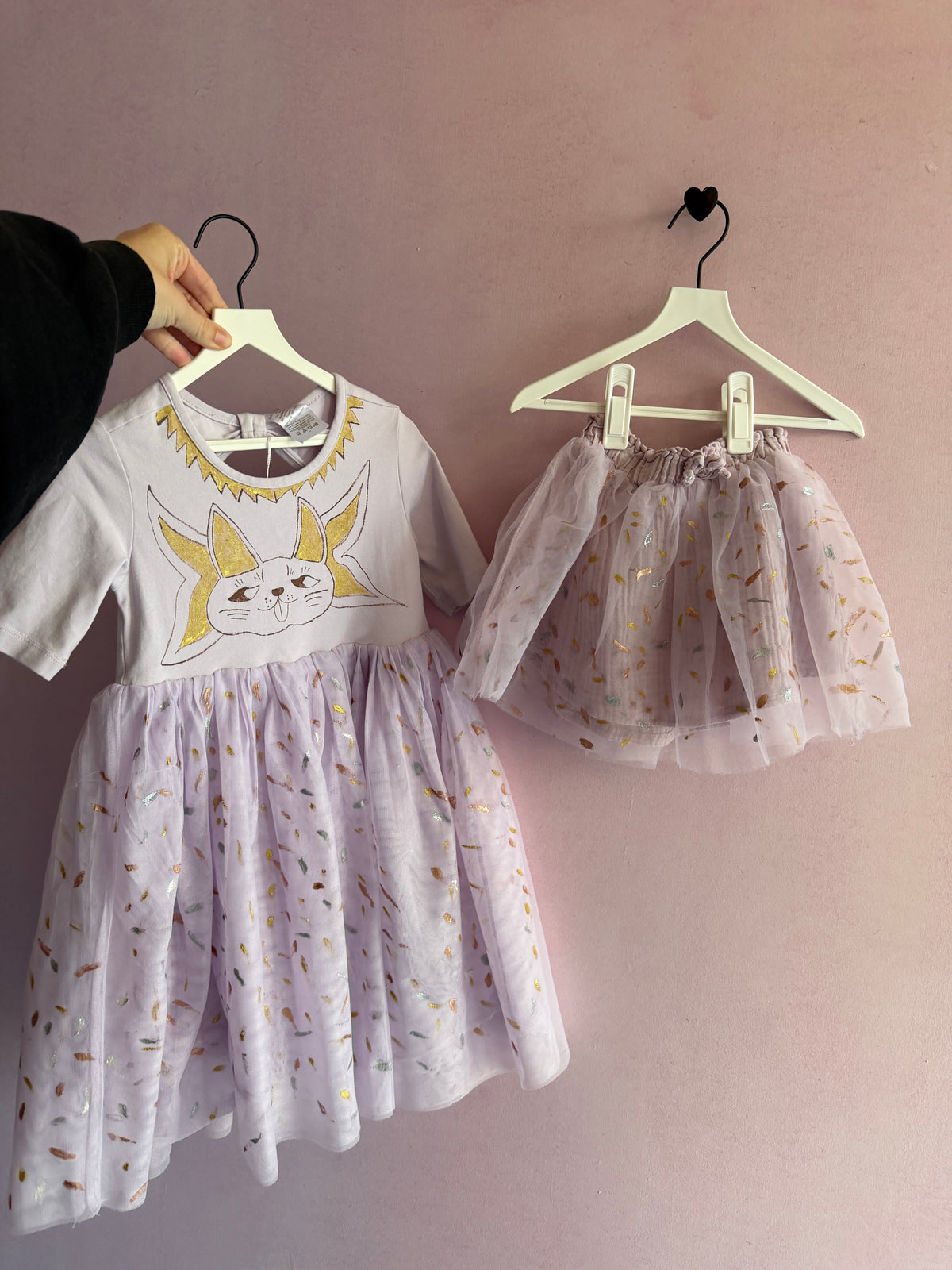 Hand Painted Cat Hanna Andersson Lavender Tutu Dress / 5
