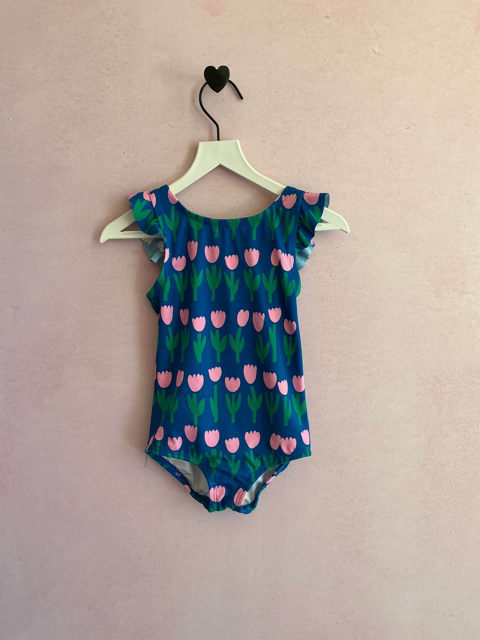 Hanna Andersson Folk Pink Tulip Swimsuit / 2T