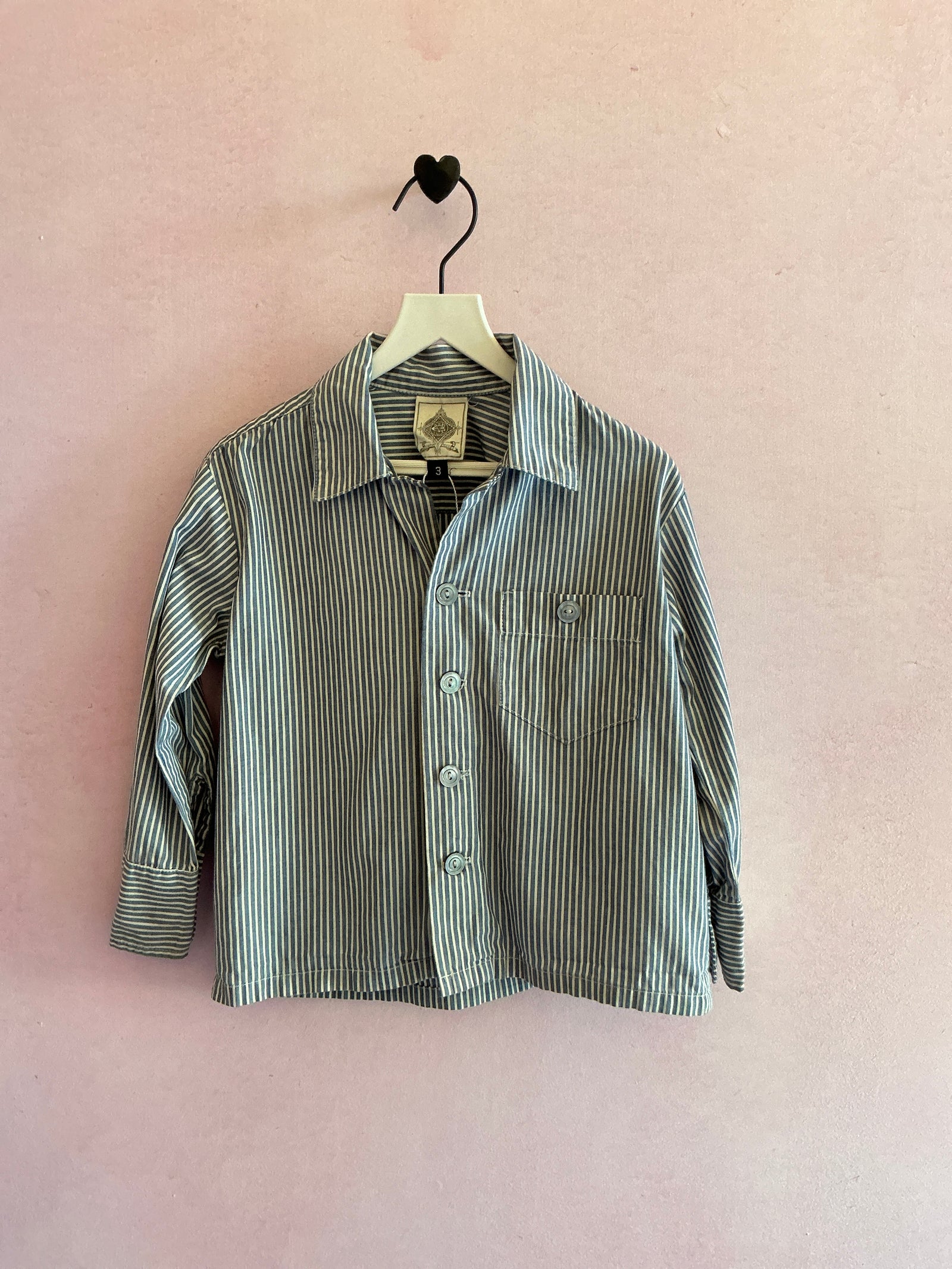 Dagmar Daley Blue and White Stripe Long Sleeve Button Down / 3