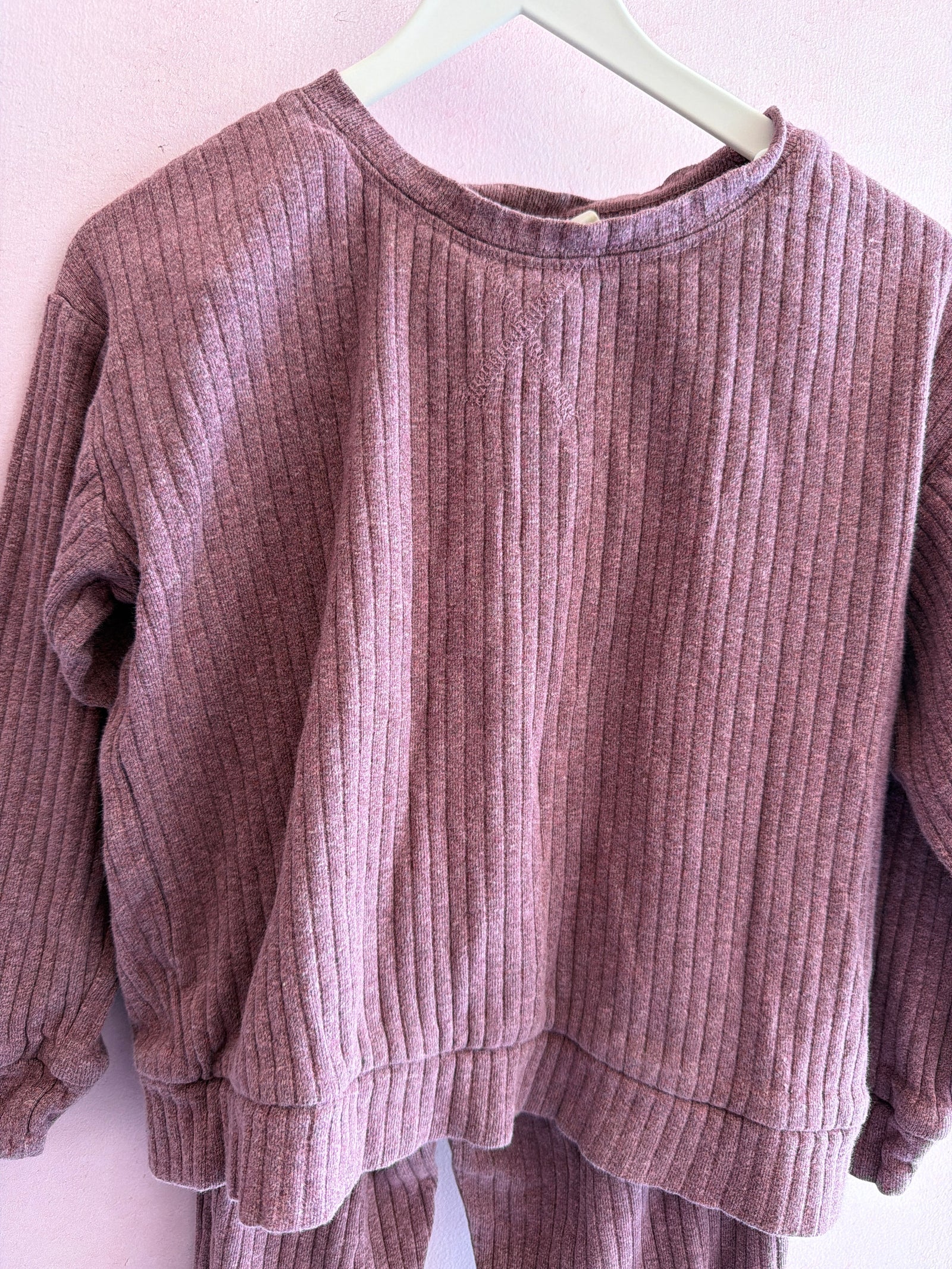 Kate Quinn Organics Mauve Ribbed Top & Leggings 2 Piece Set / 5