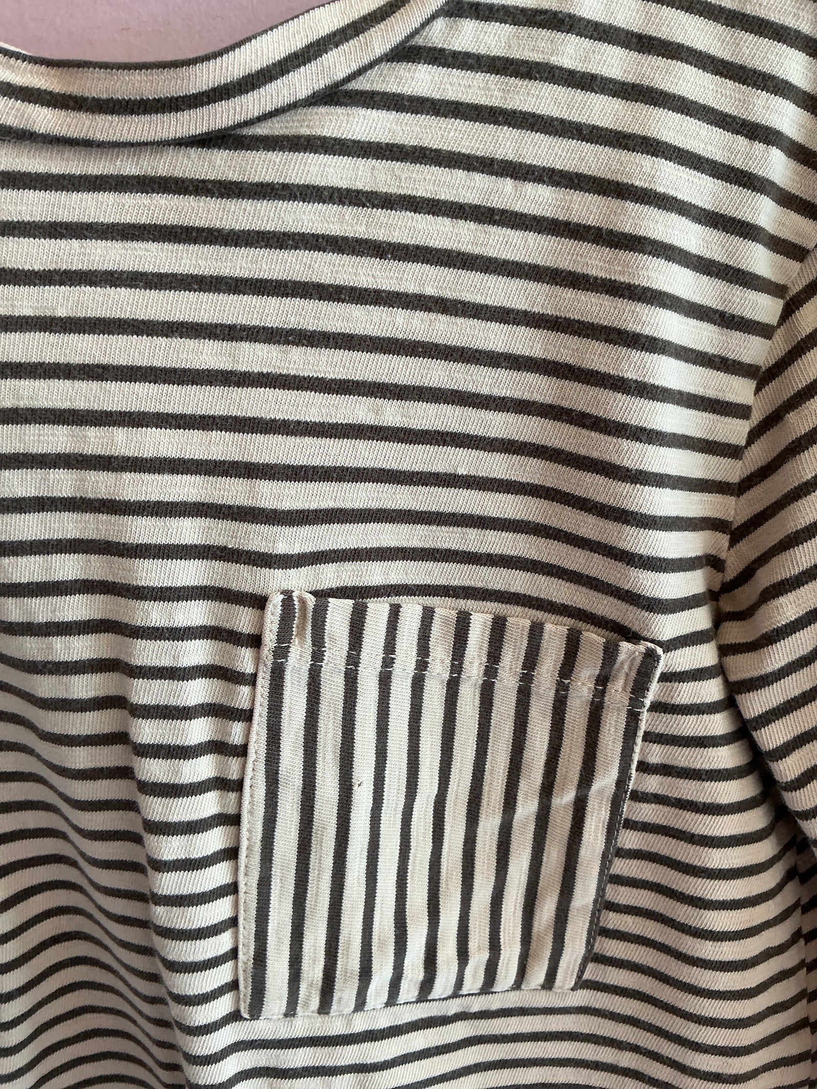 Rylee + Cru Chocolate Stripe Long Sleeve Shirt / 2-3