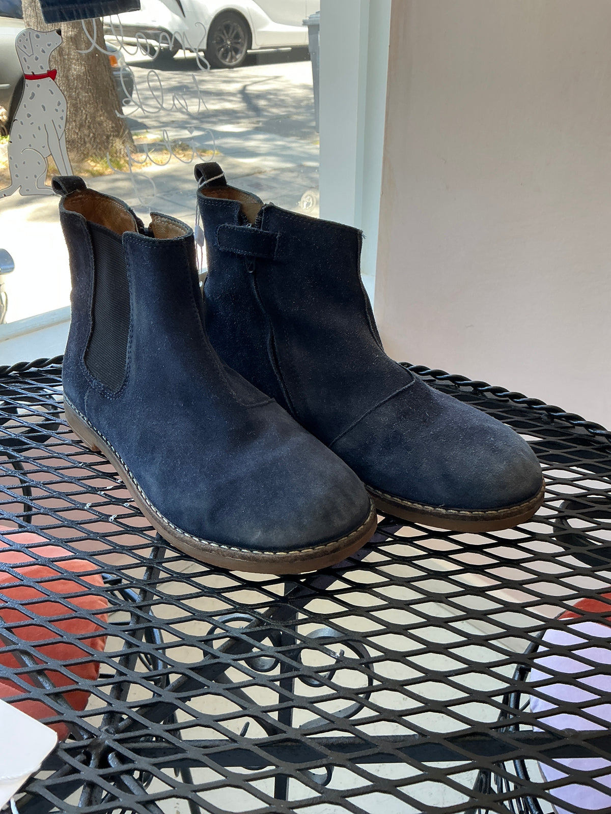 Pom D'Api Navy Suede Boots / 32