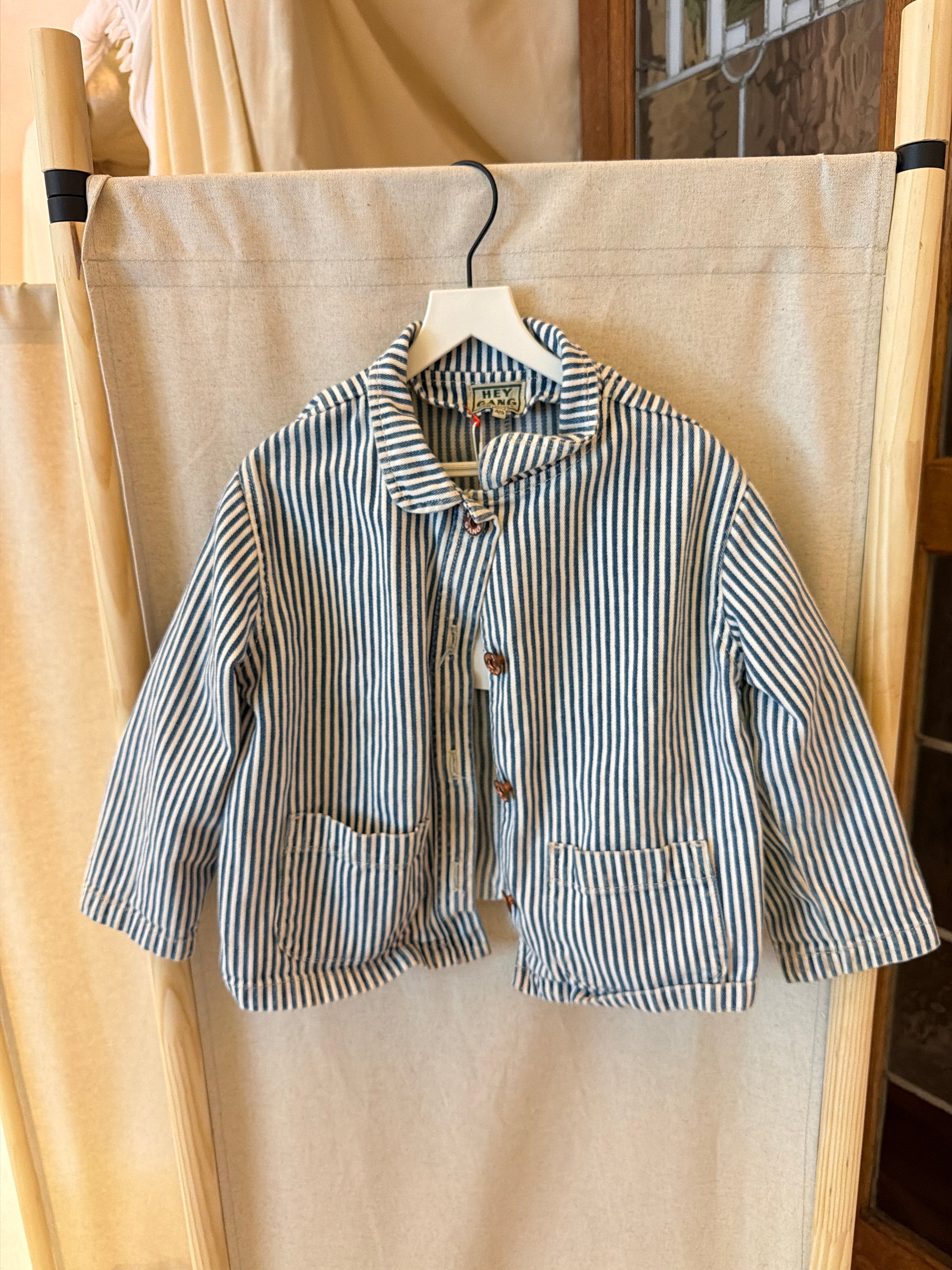 Hey Gang Barn Coat Railroad Stripe / 4-5 years