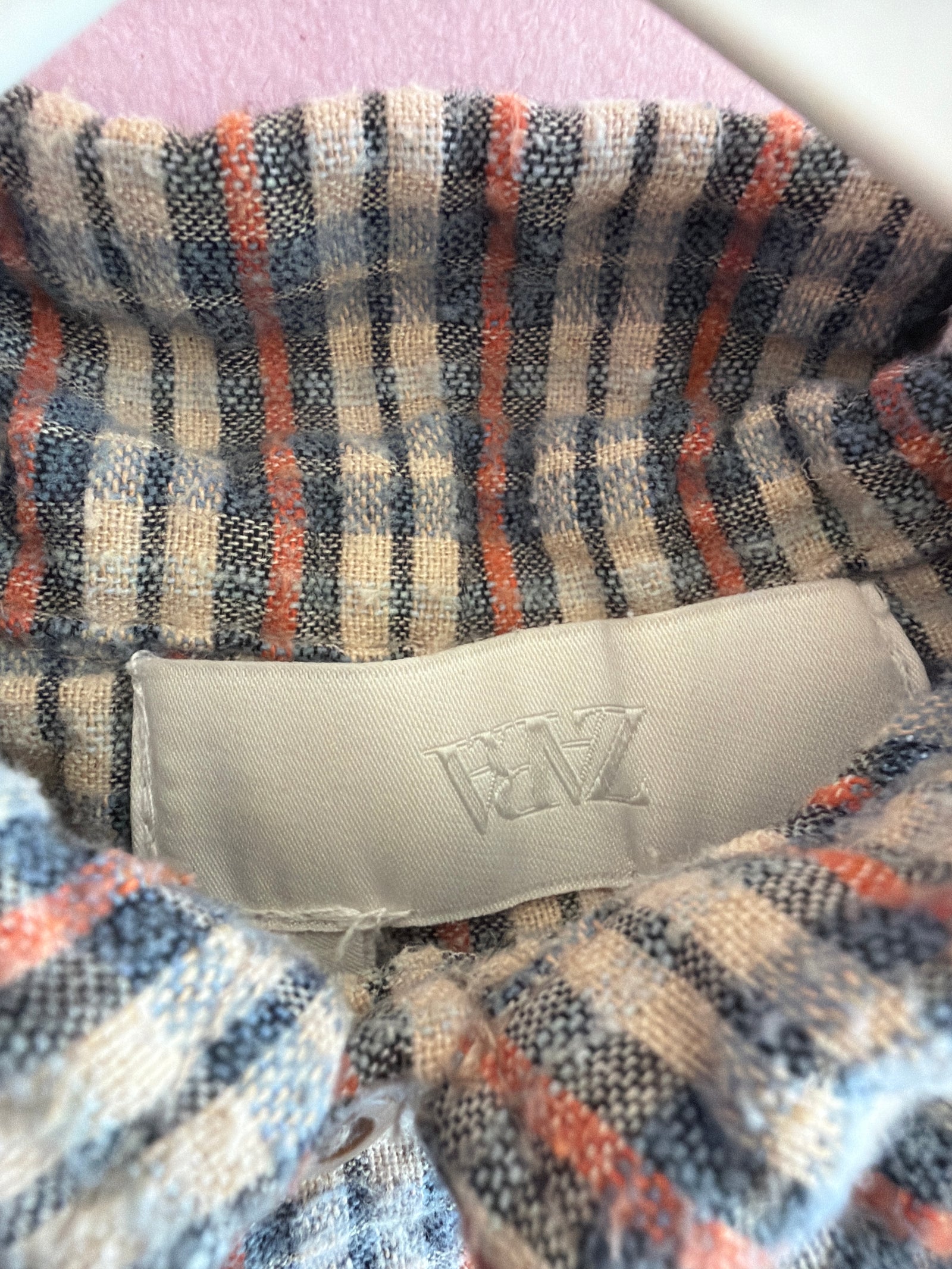 Zara Navy and orange stripe Button-Down Shirt / 2 years