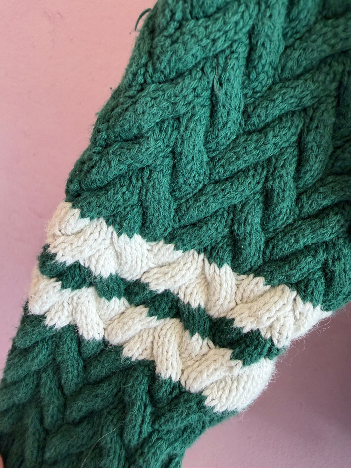 Janie and Jack Emerald with White Stripes Varsity Knit Sweater / 18-24 months