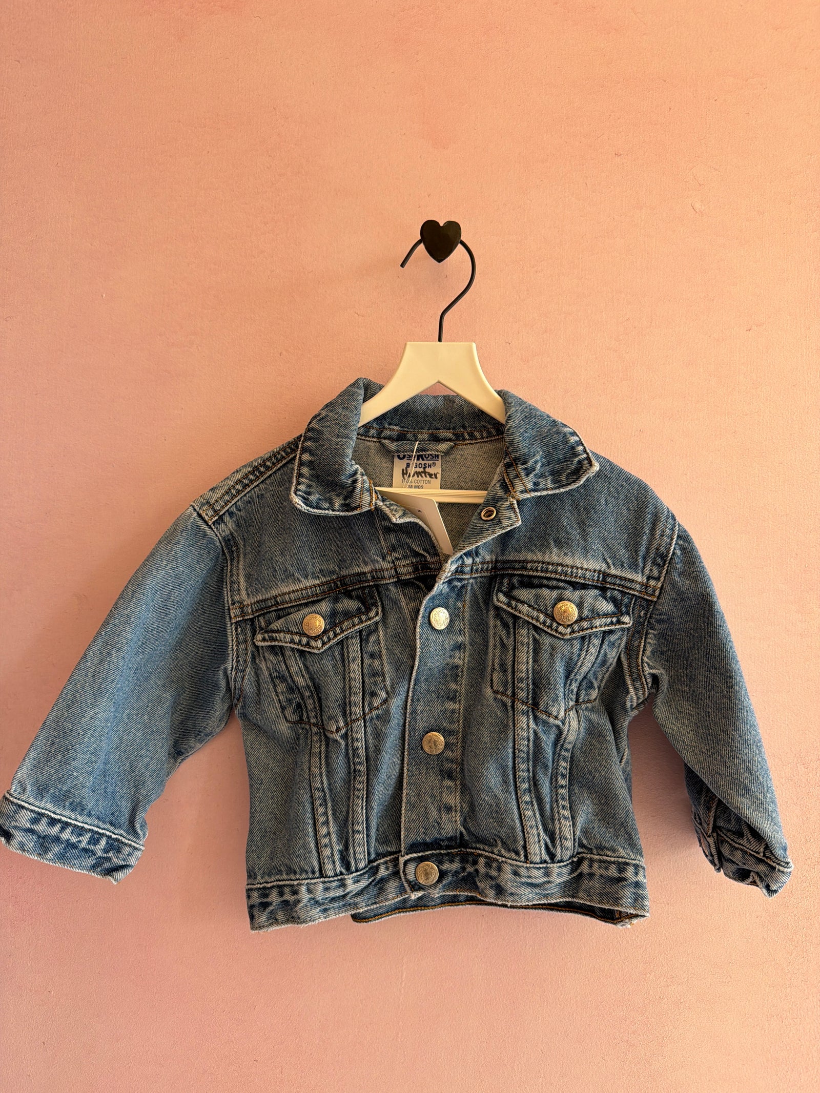 vintage 80s Oshkosh denim Denim Jacket / 18 months