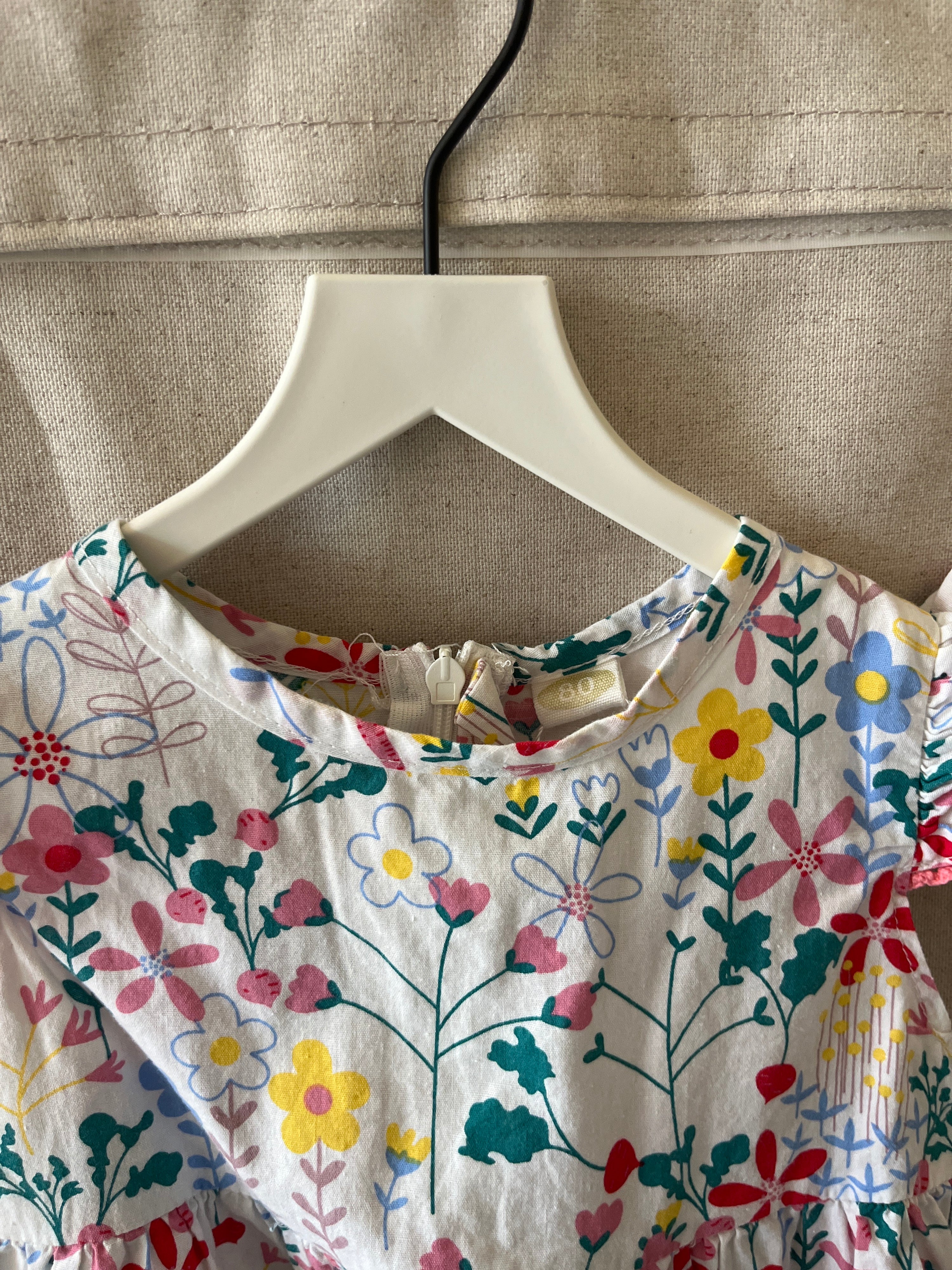 vintage Bright Garden Dress / 12 months