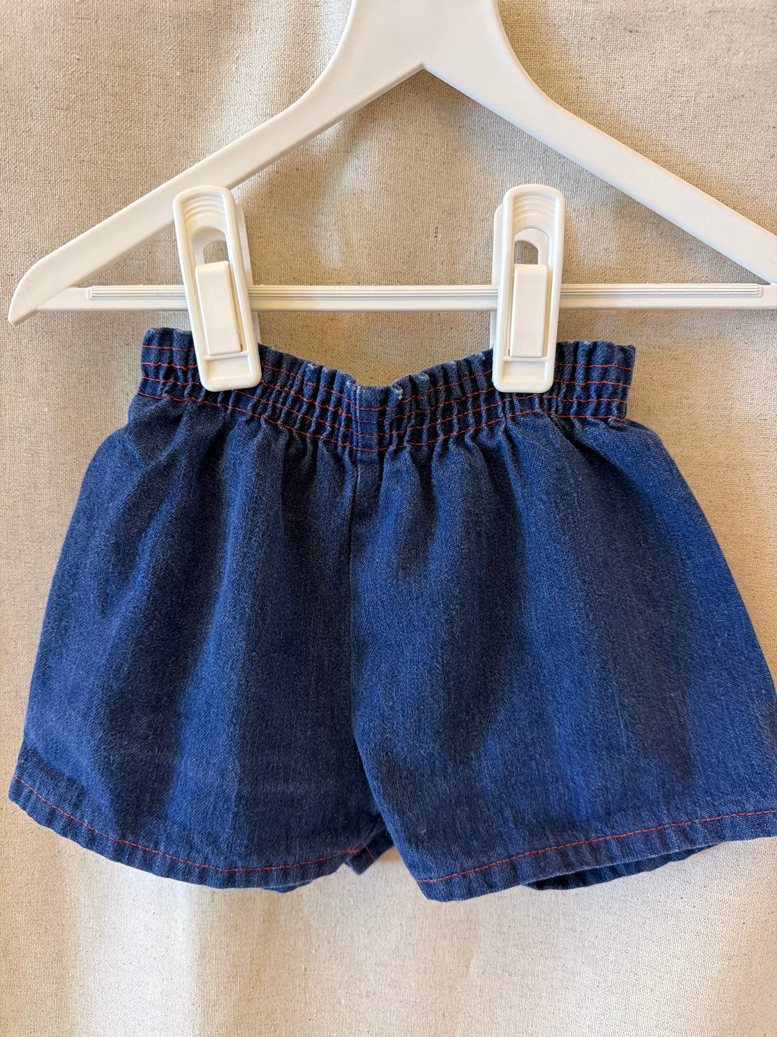 vintage contrast stitch shorts / 2T