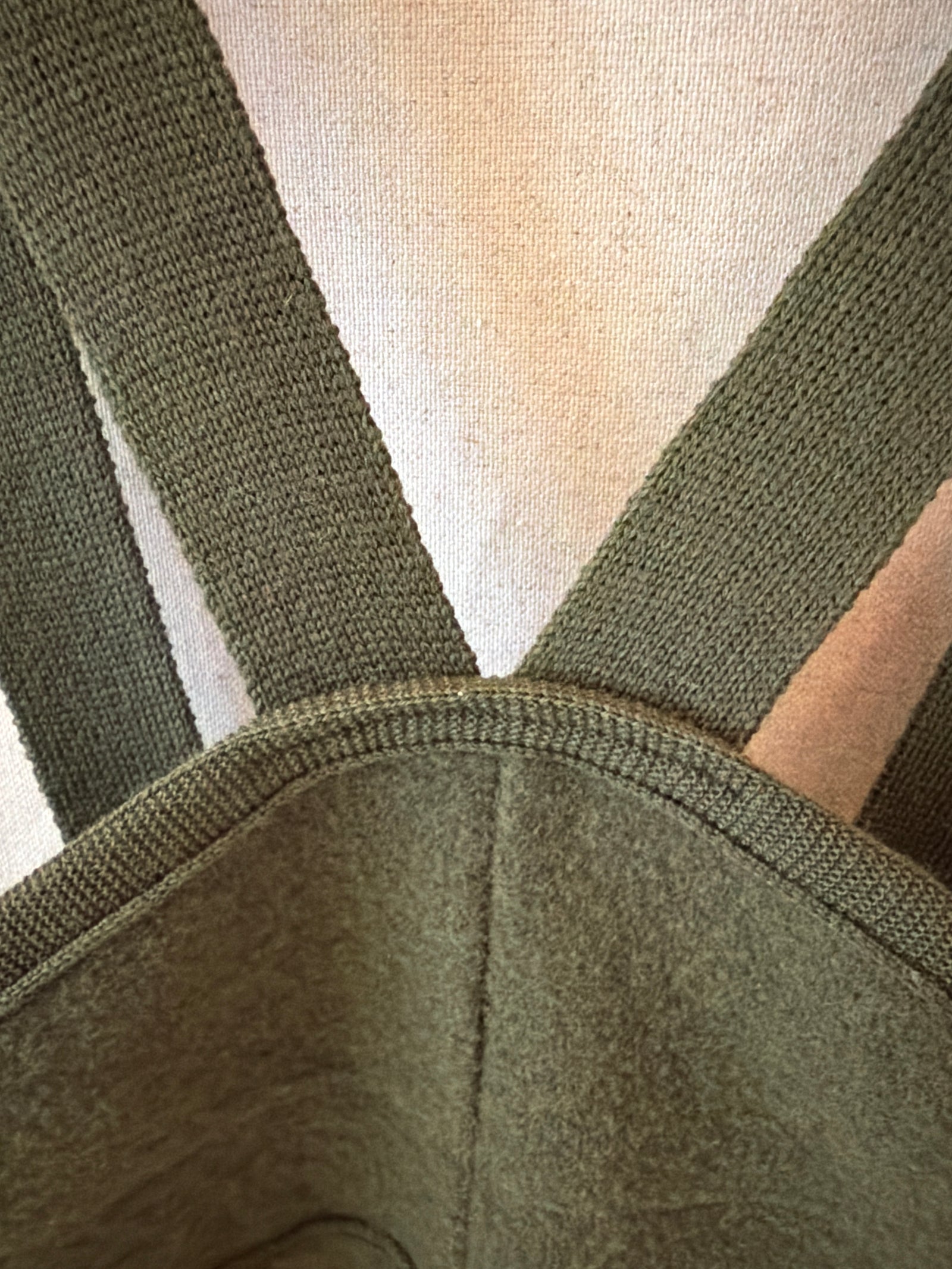 Siskin Olive Pocket Dungarees - Boiled Merino Wool - Seaweed / 5-6