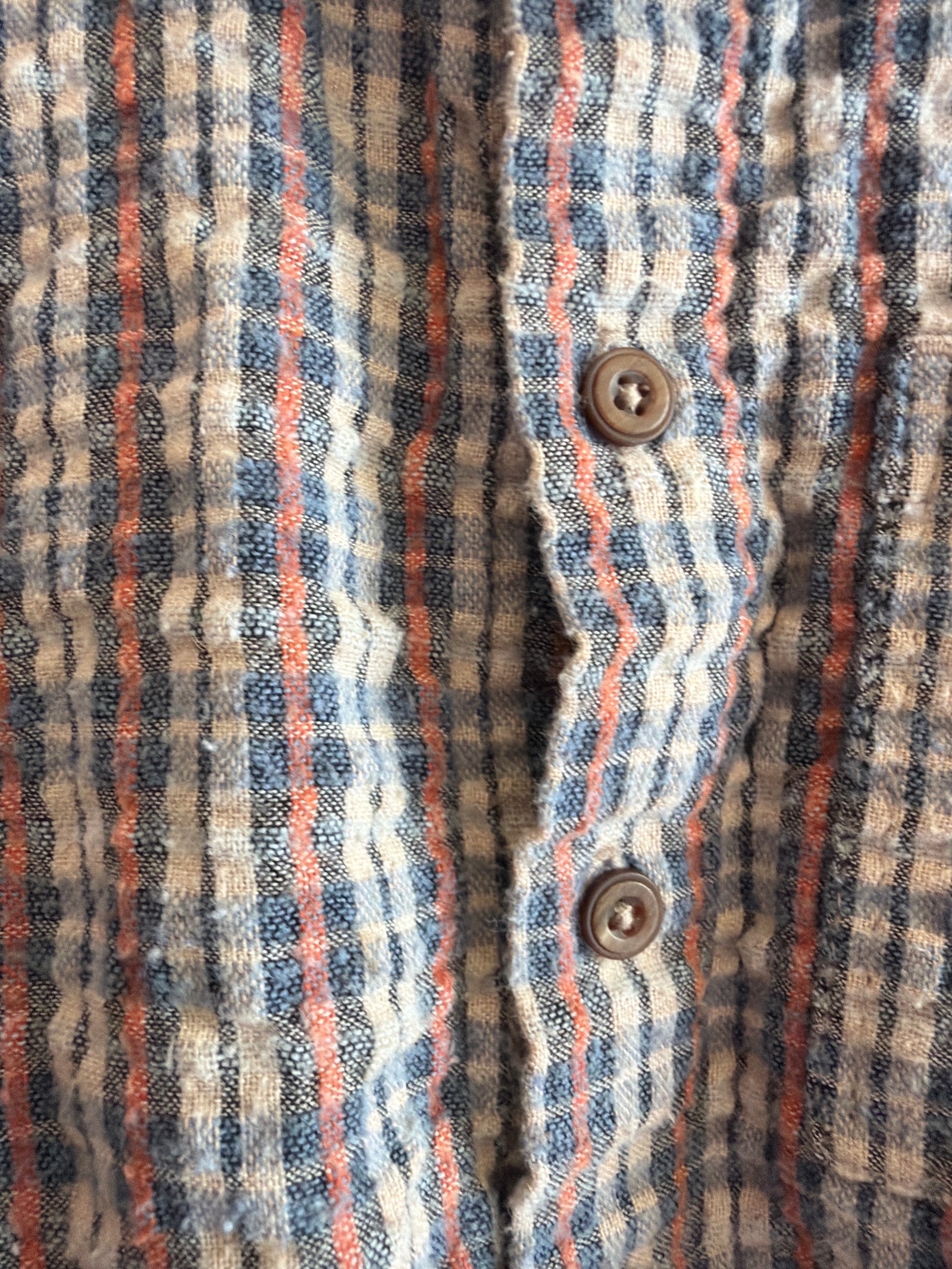 Zara Navy and orange stripe Button-Down Shirt / 2 years