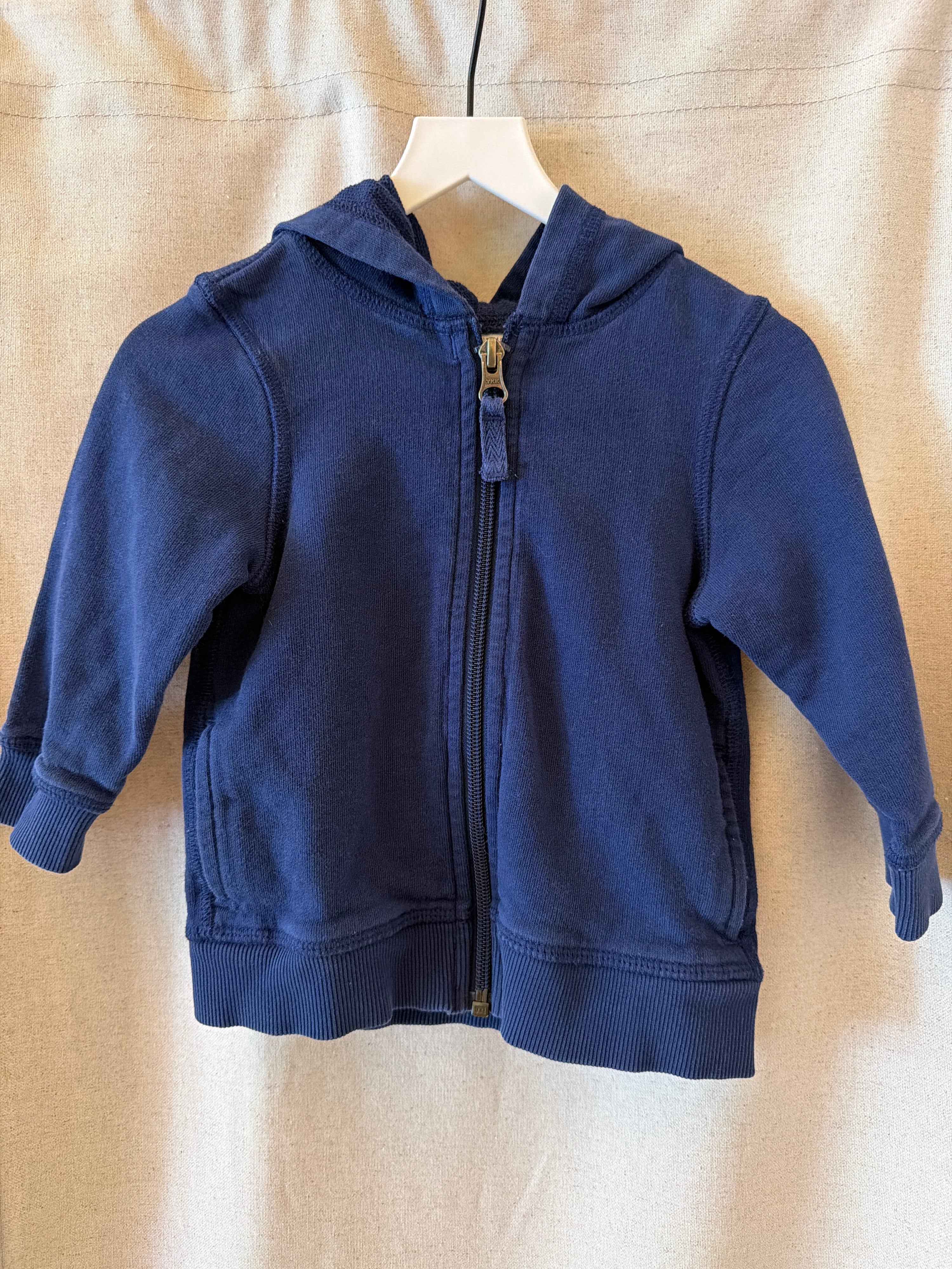 Hanna Andersson Blue Zip Sweatshirt / 18-24 months
