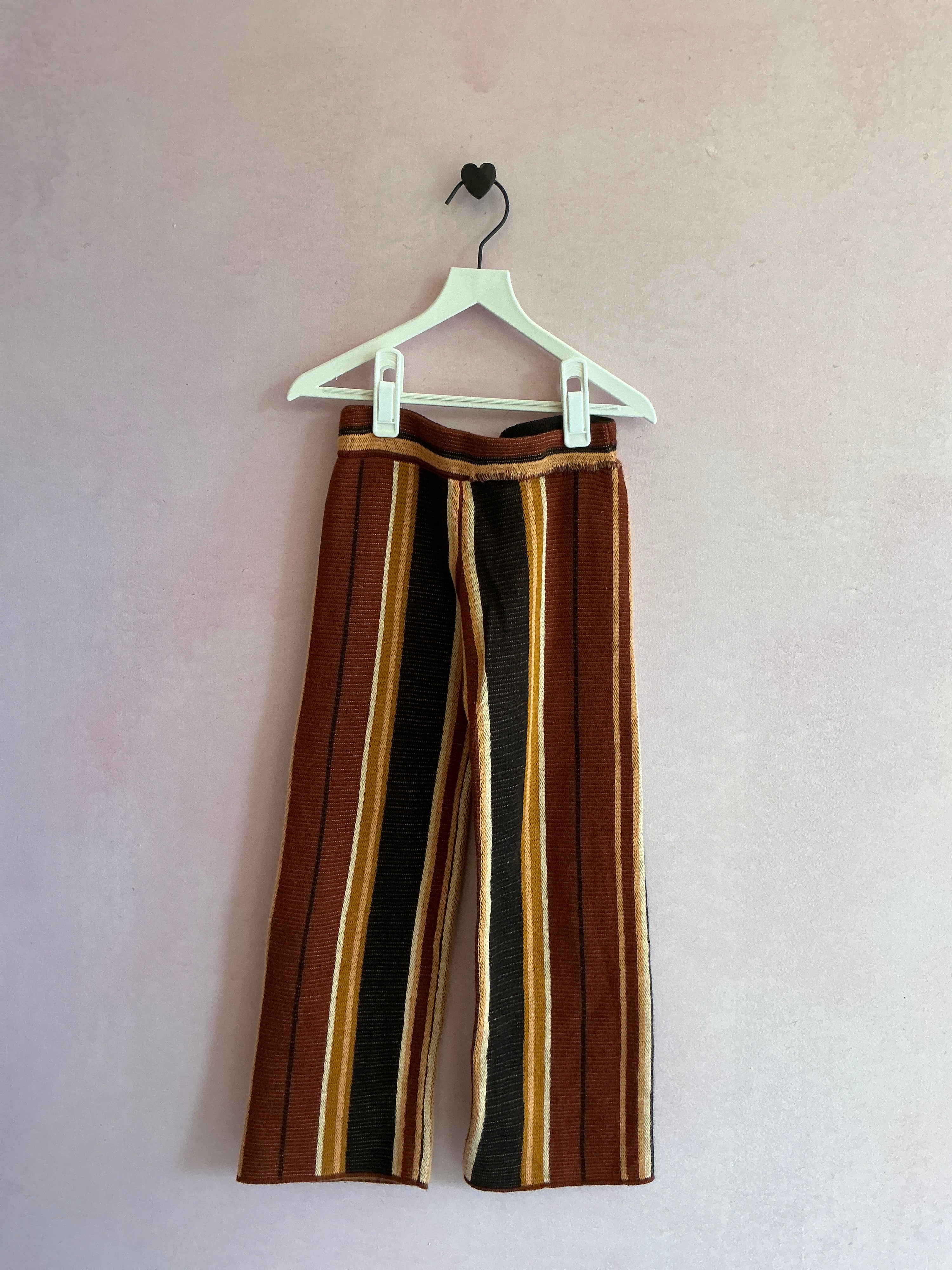 Misha & Puff Brown Orange Stripe Pants / 3-4