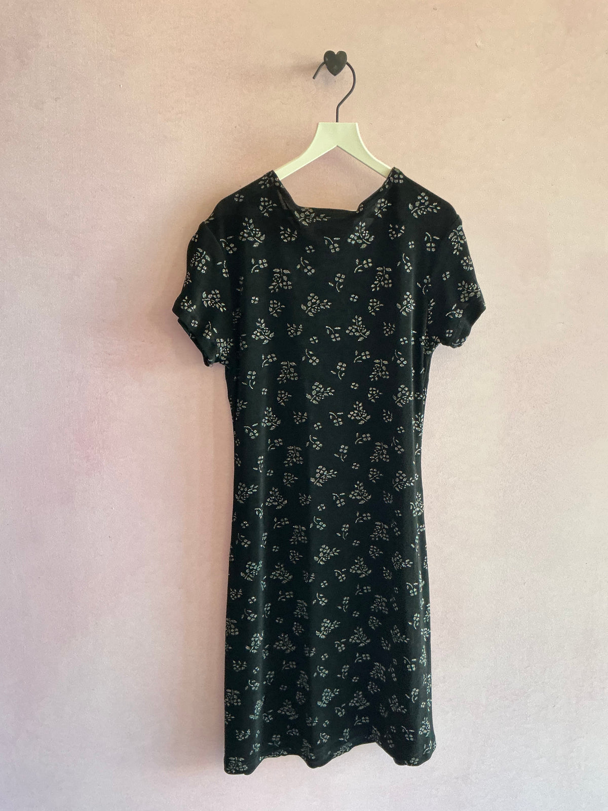 Holly Christmas Ruffle Smocked Navy Smocked Dress / 8-10