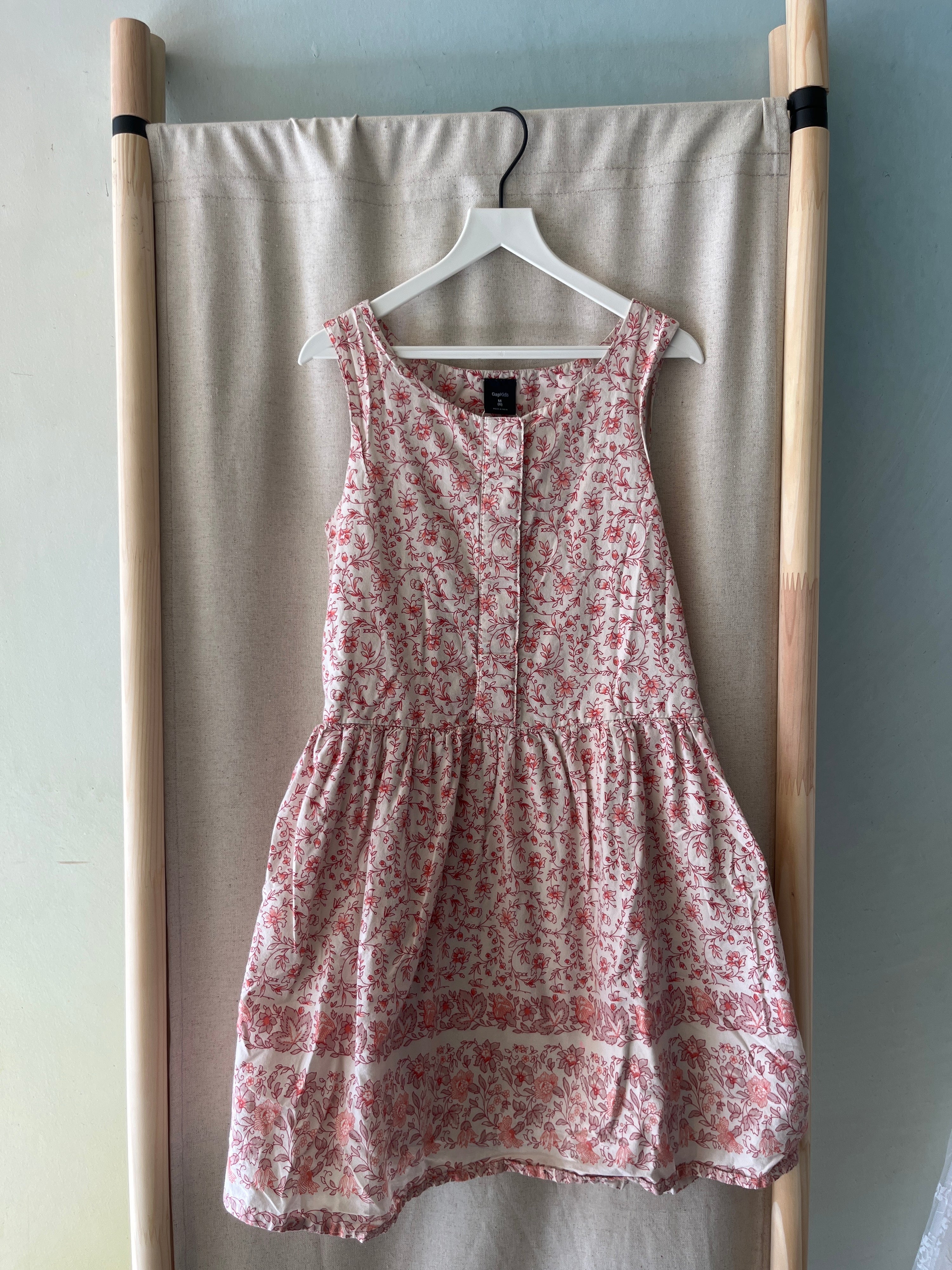 Gap Pink Orange Paisley Floral Dress / 8