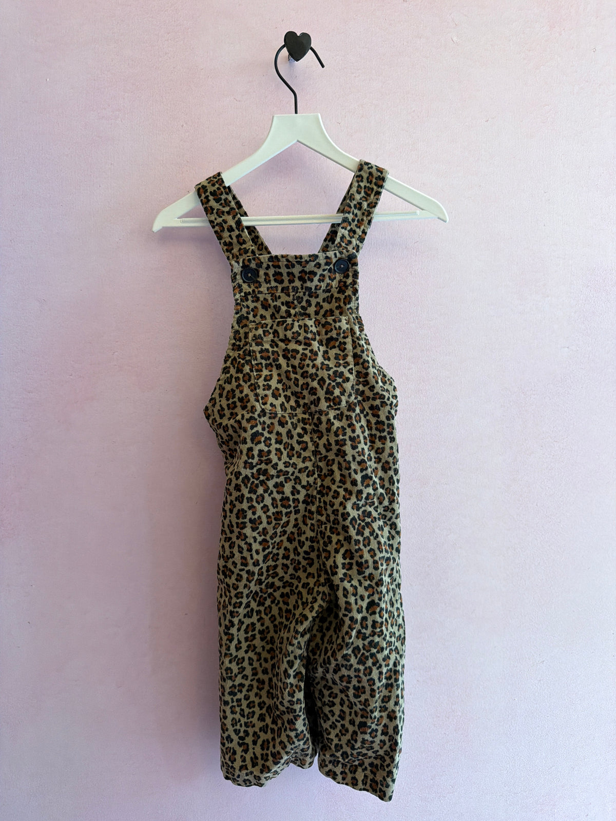 zara Leopard Cords overalls / 18-24 months