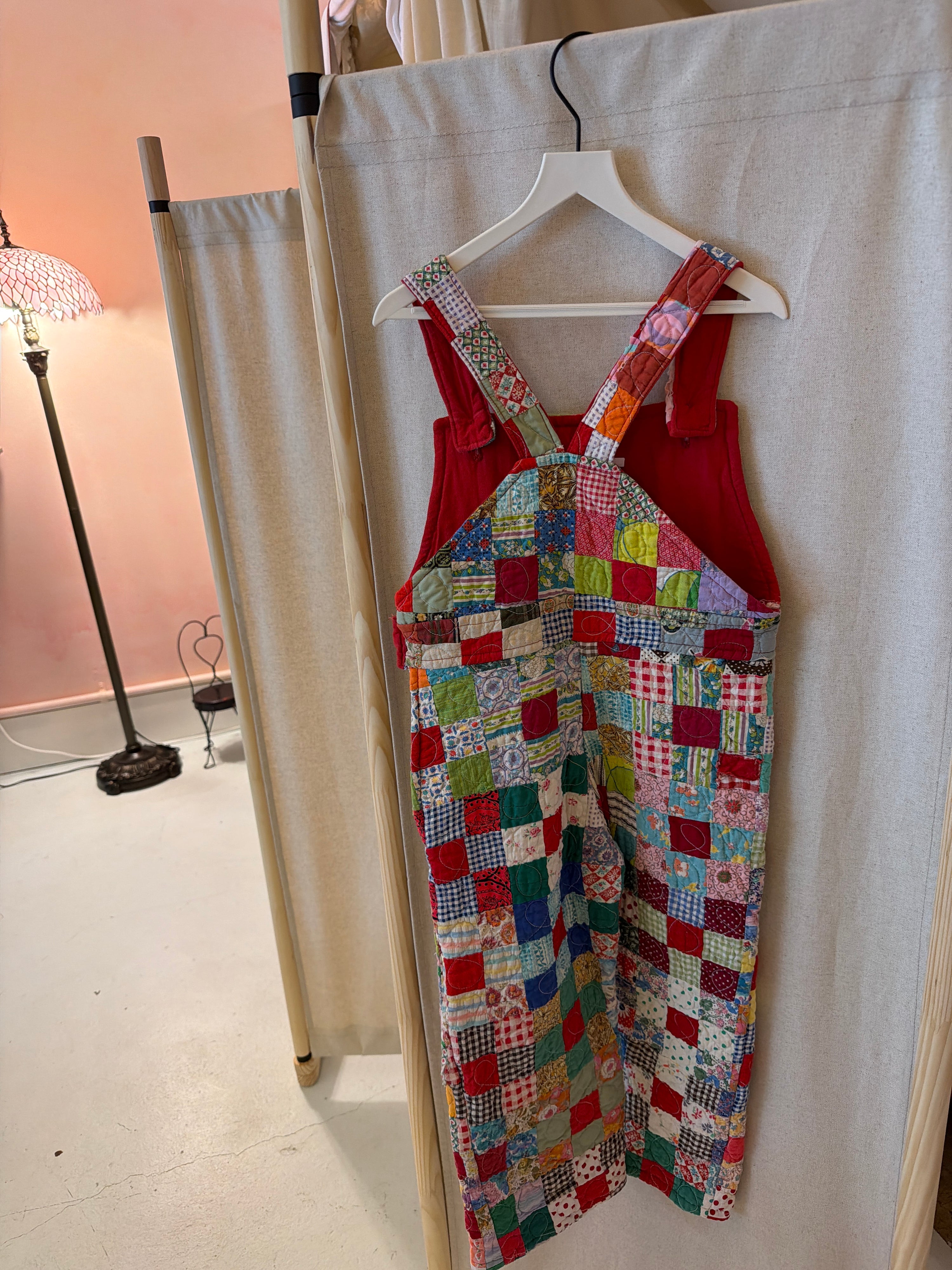 vintage Quilted Patchwork Coveralls / 5-6