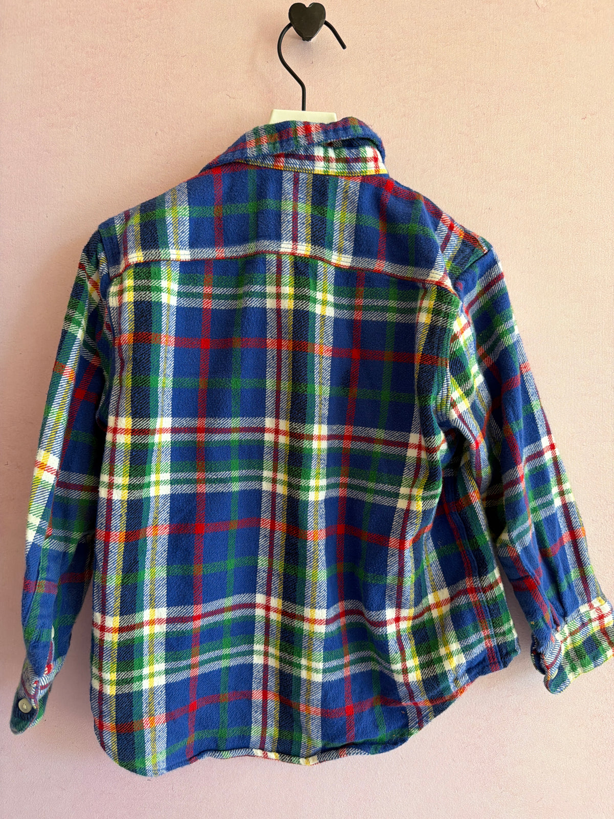 Polo Flannel Primary Green Shirt / 4T