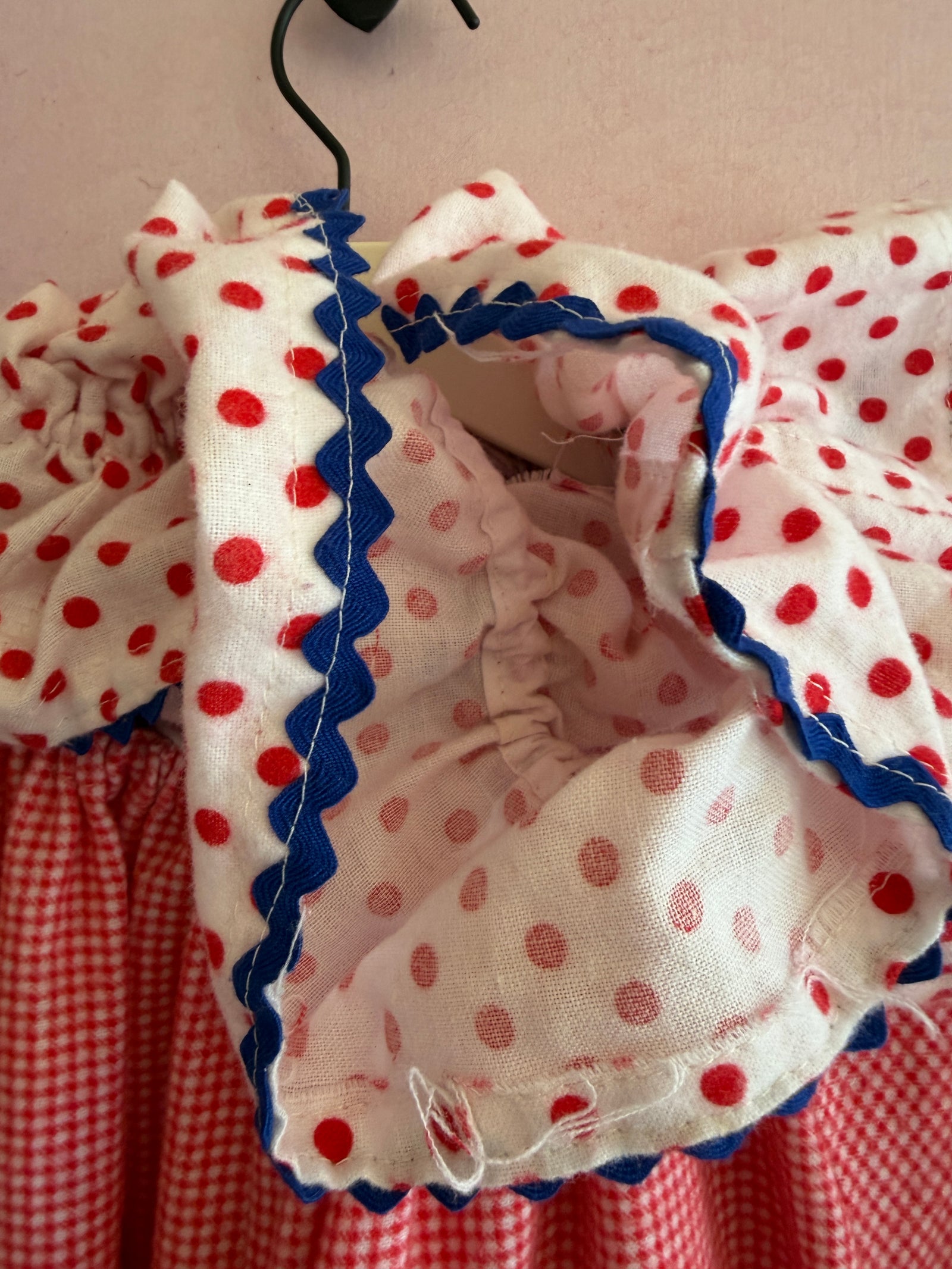 vintage handmade Clown Costume & collar / 4-6