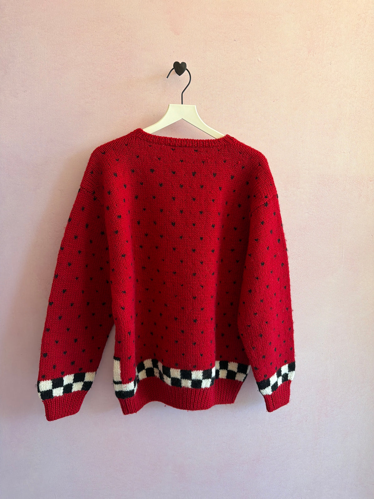 vintage Faire Isle Cat Sweater / Adult Medium
