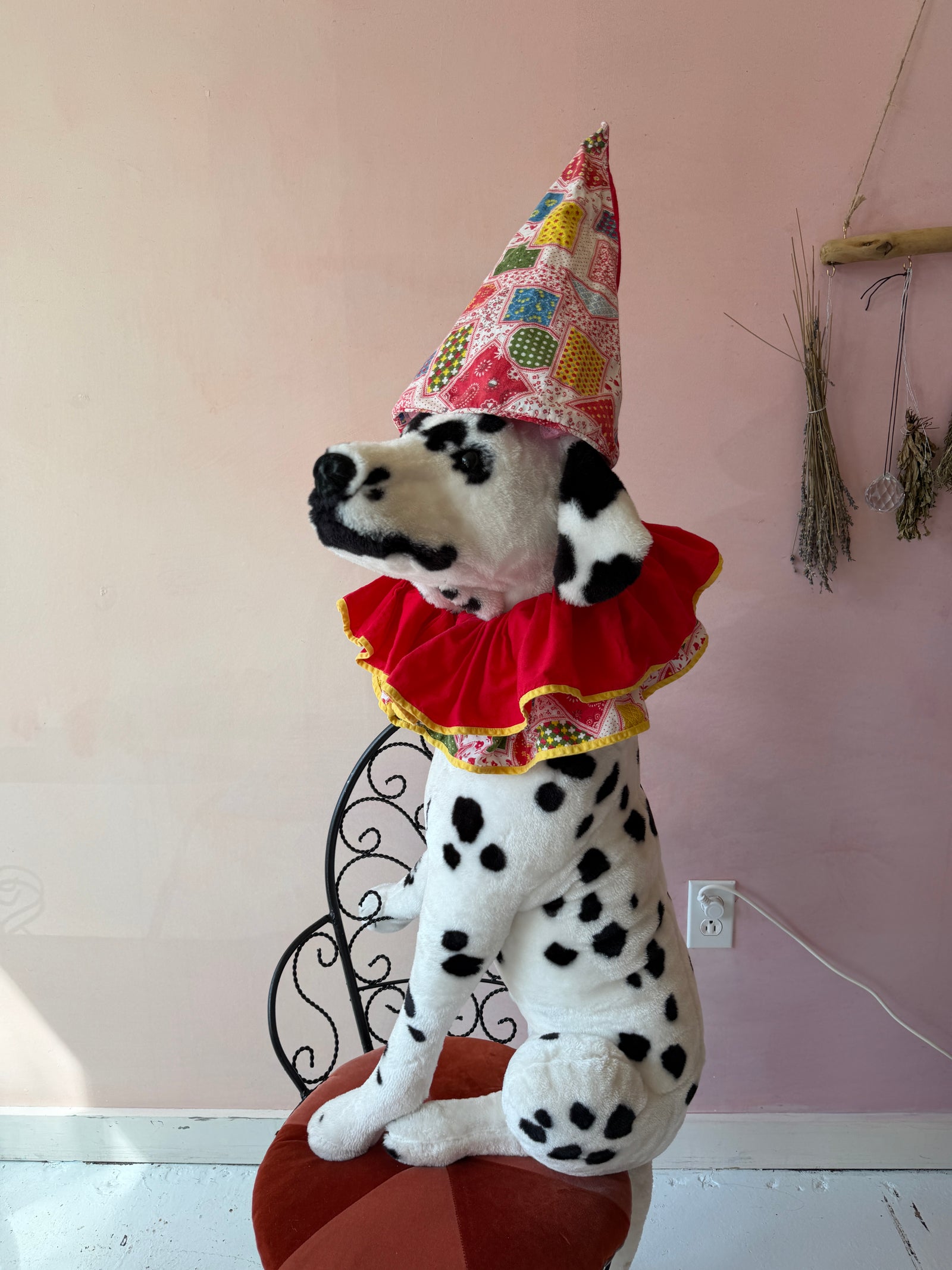 vintage homemade Jester Hat & Collar