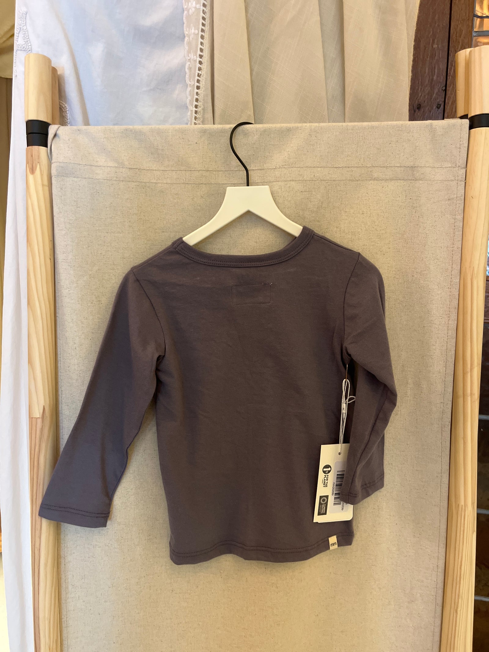 NWTs mini mioche vintage plum cloud 100% organic cotton Long Sleeve Shirt / 1-2 Years