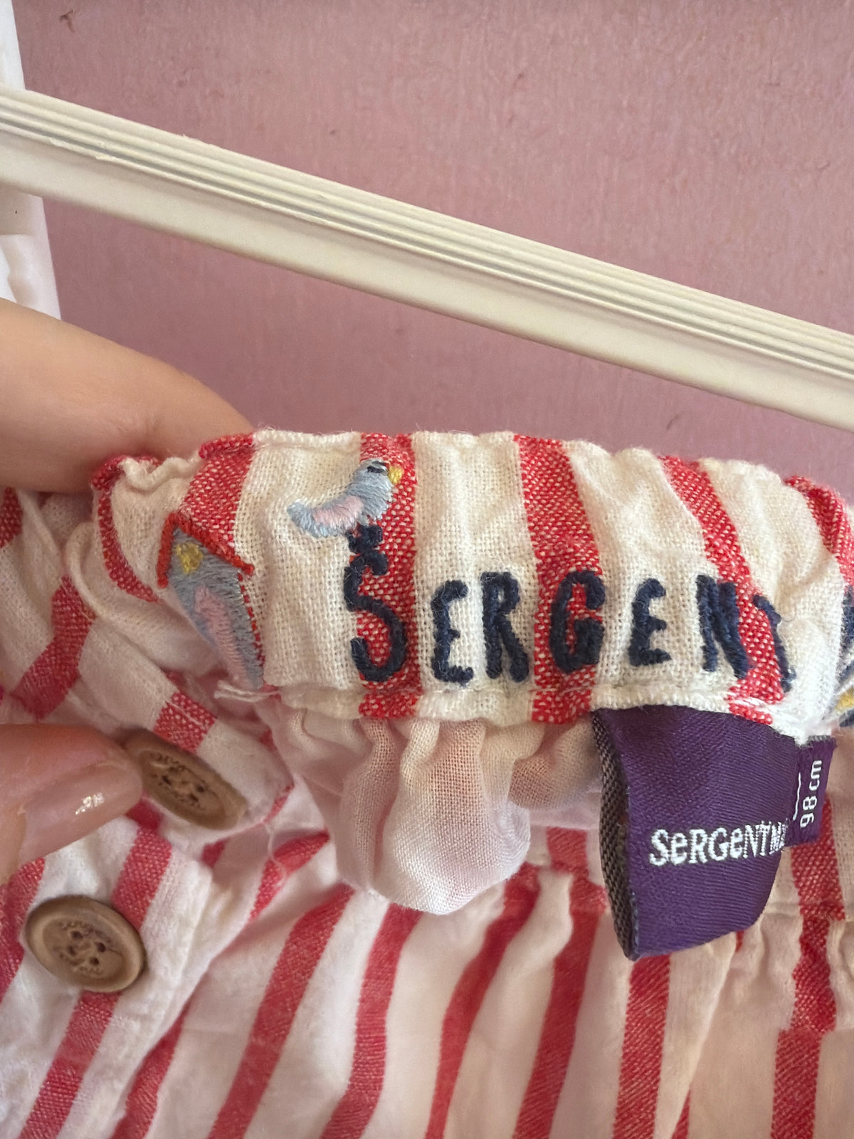Sergent Major Red and White 'a la plage' Skirt / 3