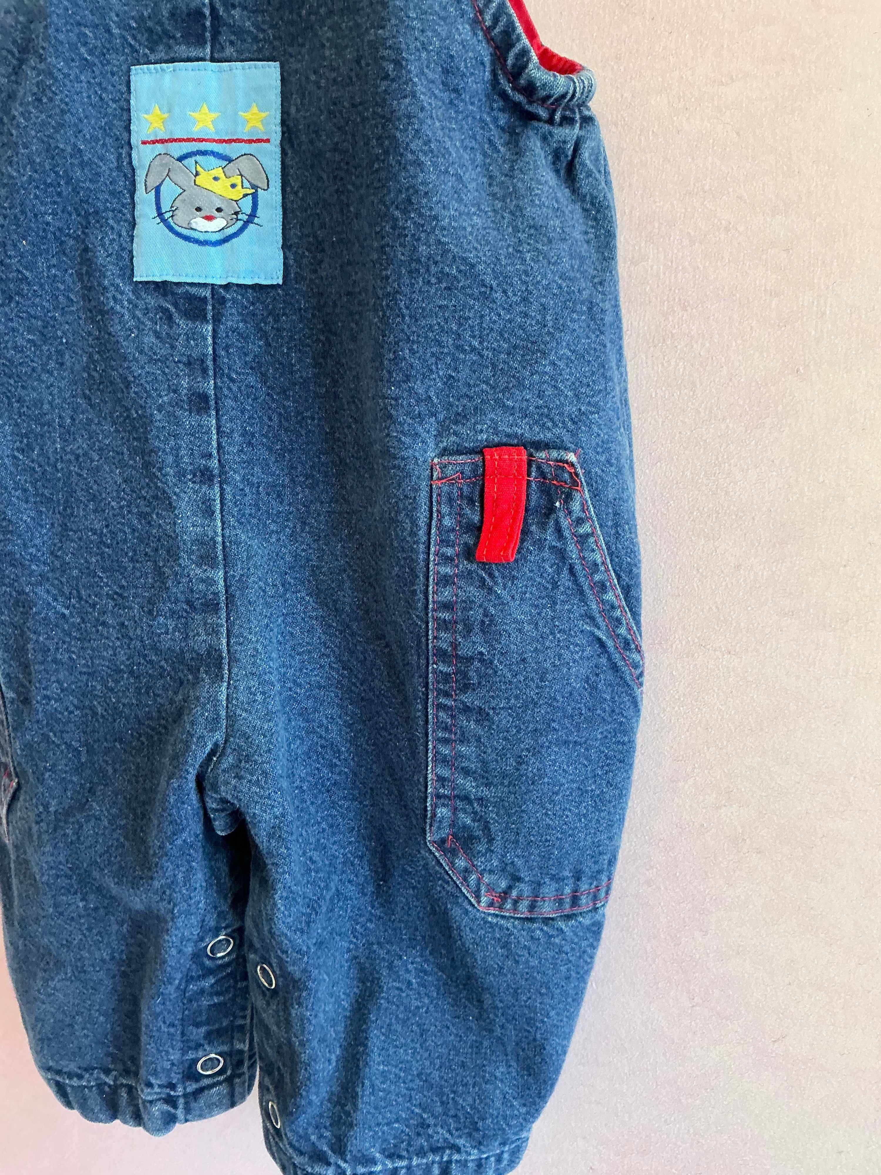 vintage health-tex King Bunny overalls / 12 months