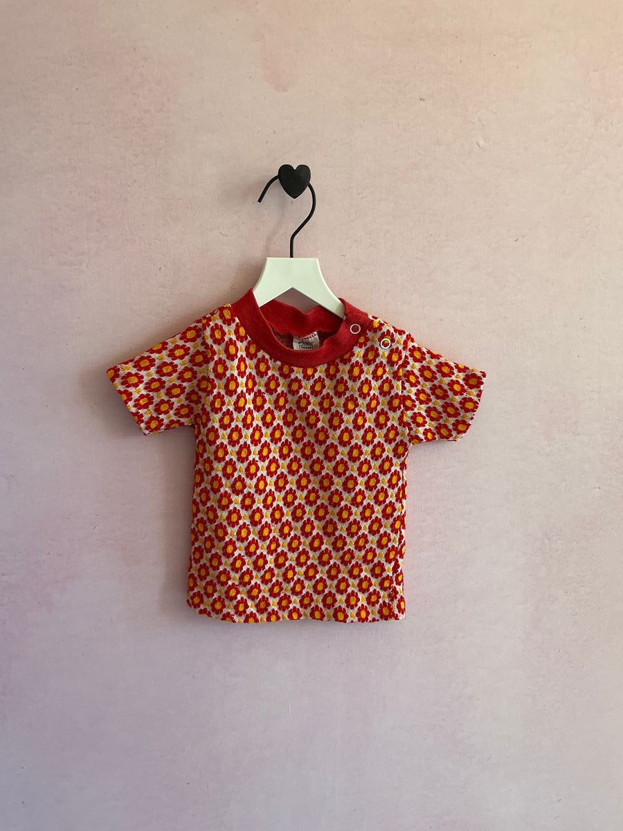 vintage sears 70s floral T-Shirt / 0-6 months
