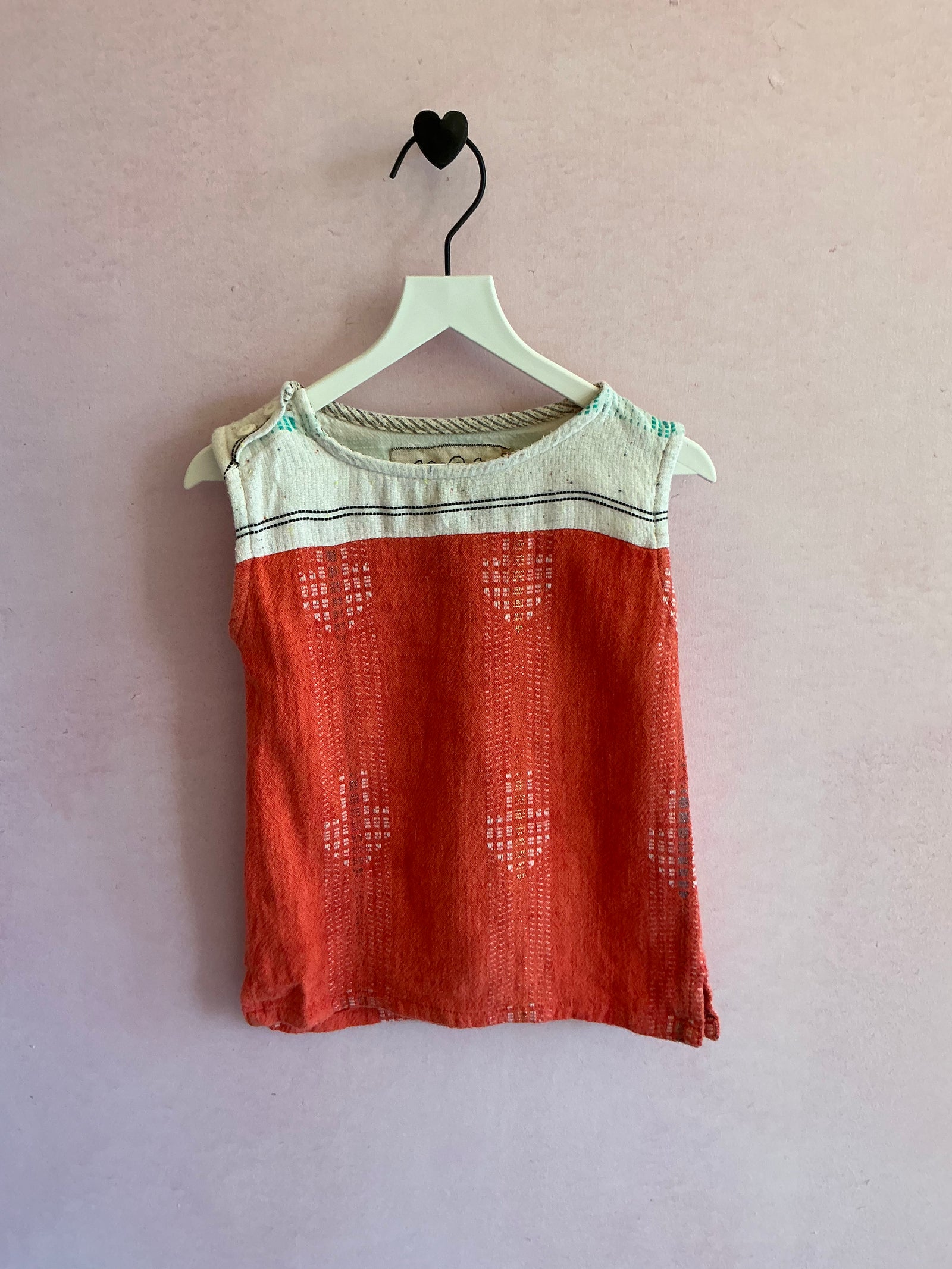 ace & jig Coral Funfetti Woven Top / 1 Year