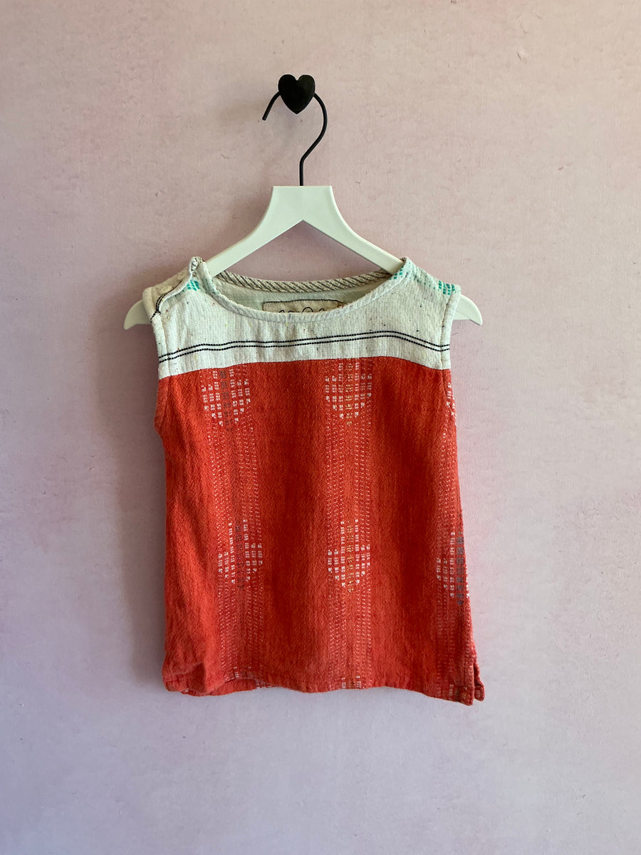 ace & jig Coral Funfetti Woven Top / 1 Year