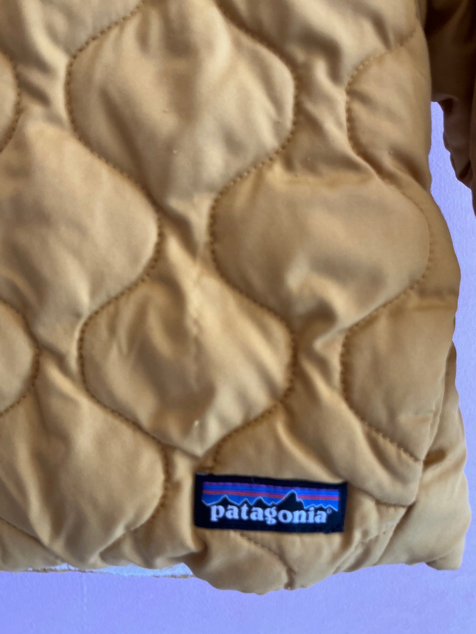 Patagonia Quilted Mustard 2 Piece Set / 12-18 months (dry cleaning)