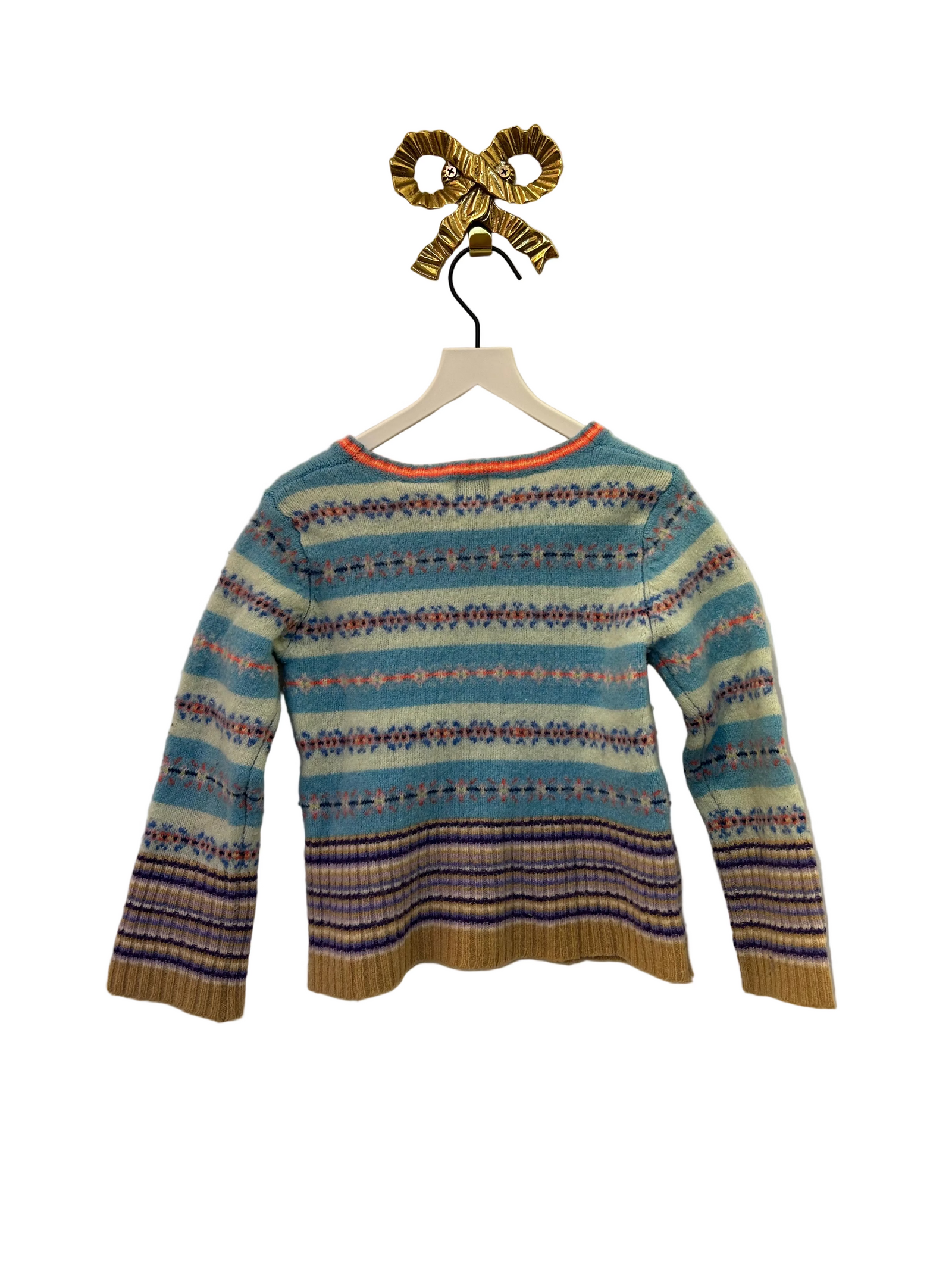 vintage blue ice fair isle Sweater / 3-4 Years