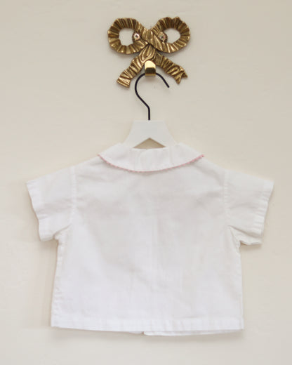 peter pan collar button down / 12months