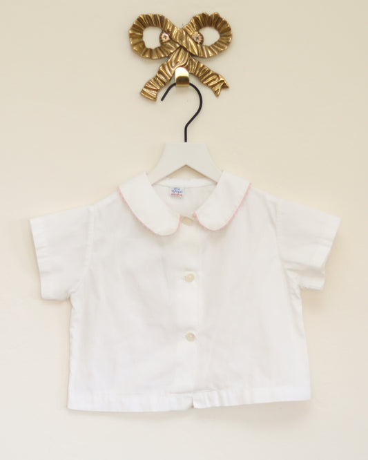 peter pan collar button down / 12months