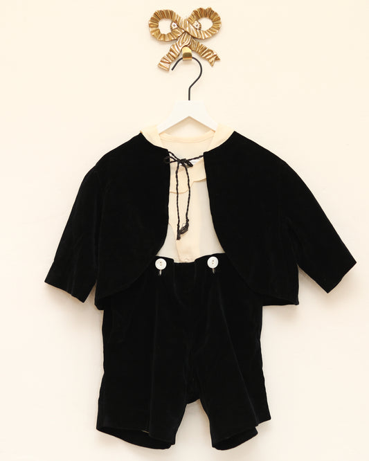 velvet and silk three-peice suit / 12months
